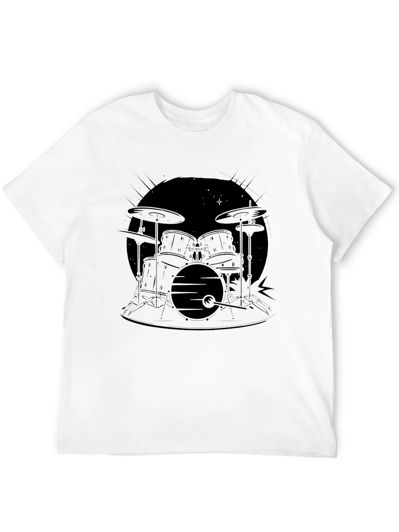 Drum Set Graphic Black T-Shirt