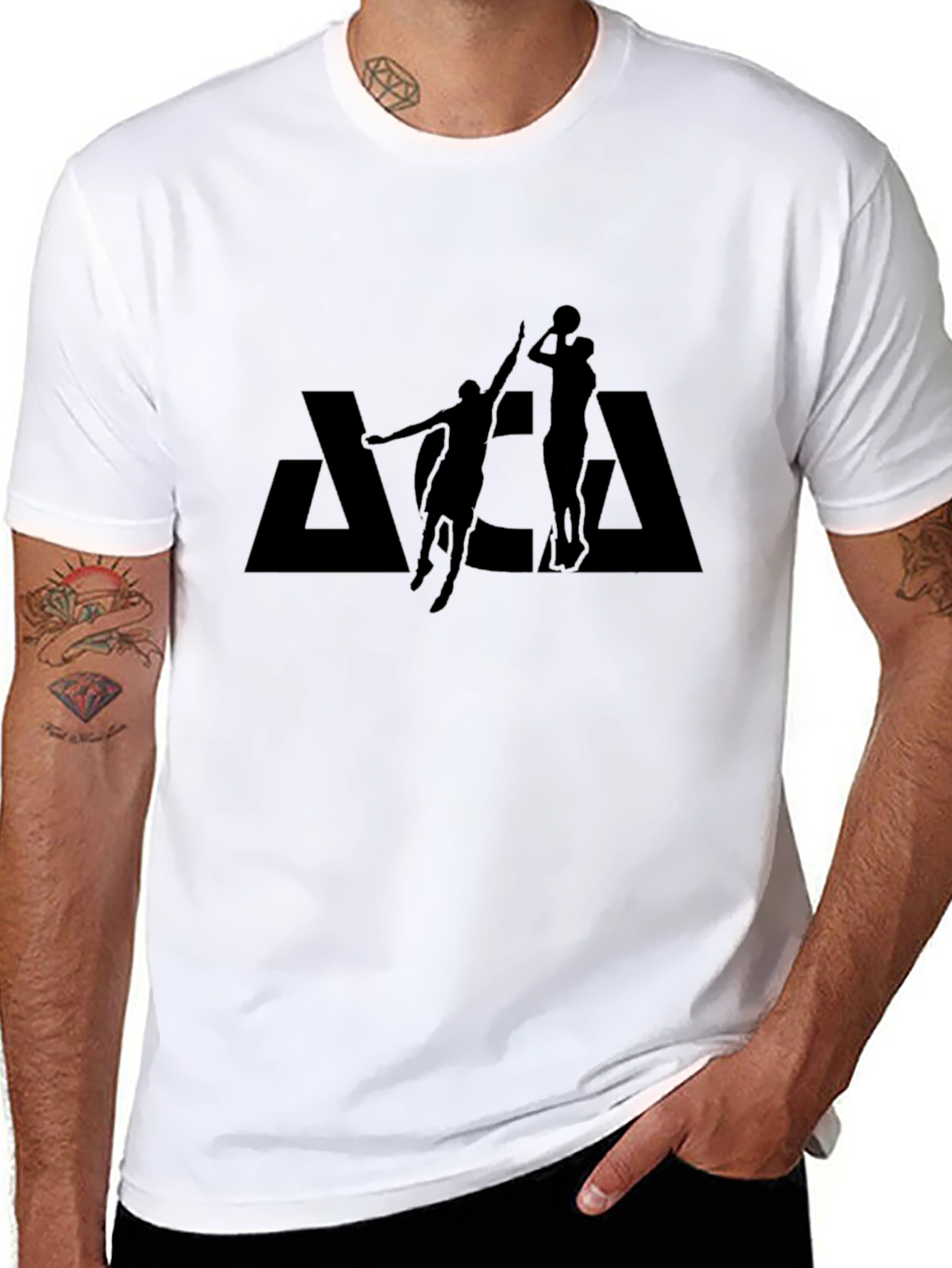 Basketball Silhouette Black T-Shirt