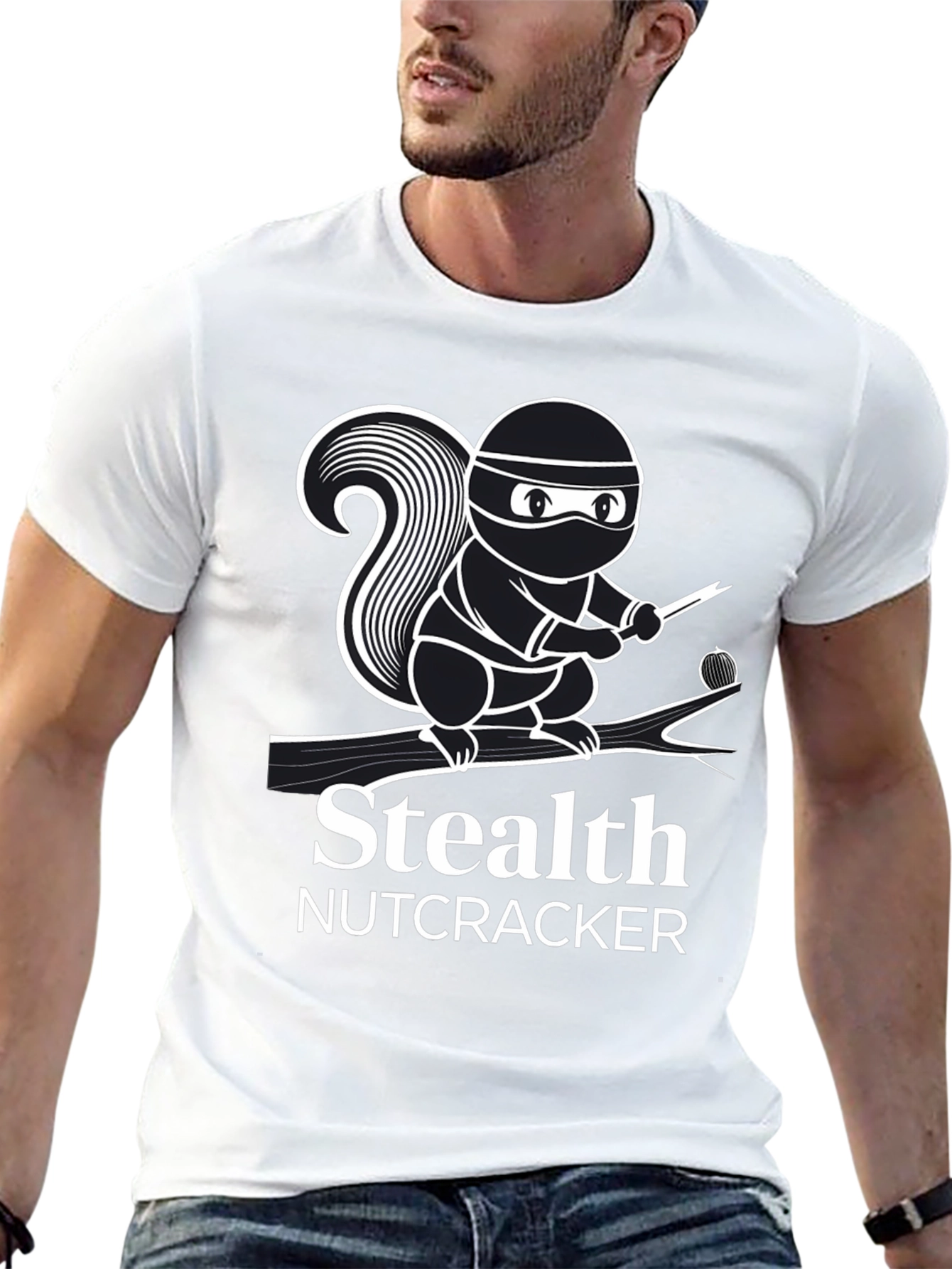 Stealth Nutcracker T-Shirt - Ninja Squirrel Design