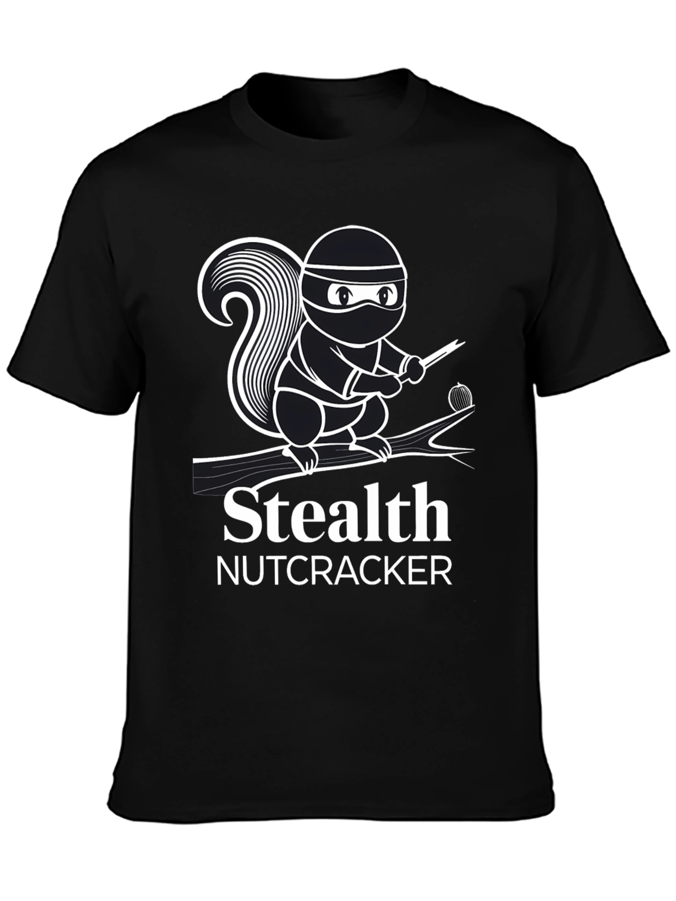 Stealth Nutcracker T-Shirt - Ninja Squirrel Design