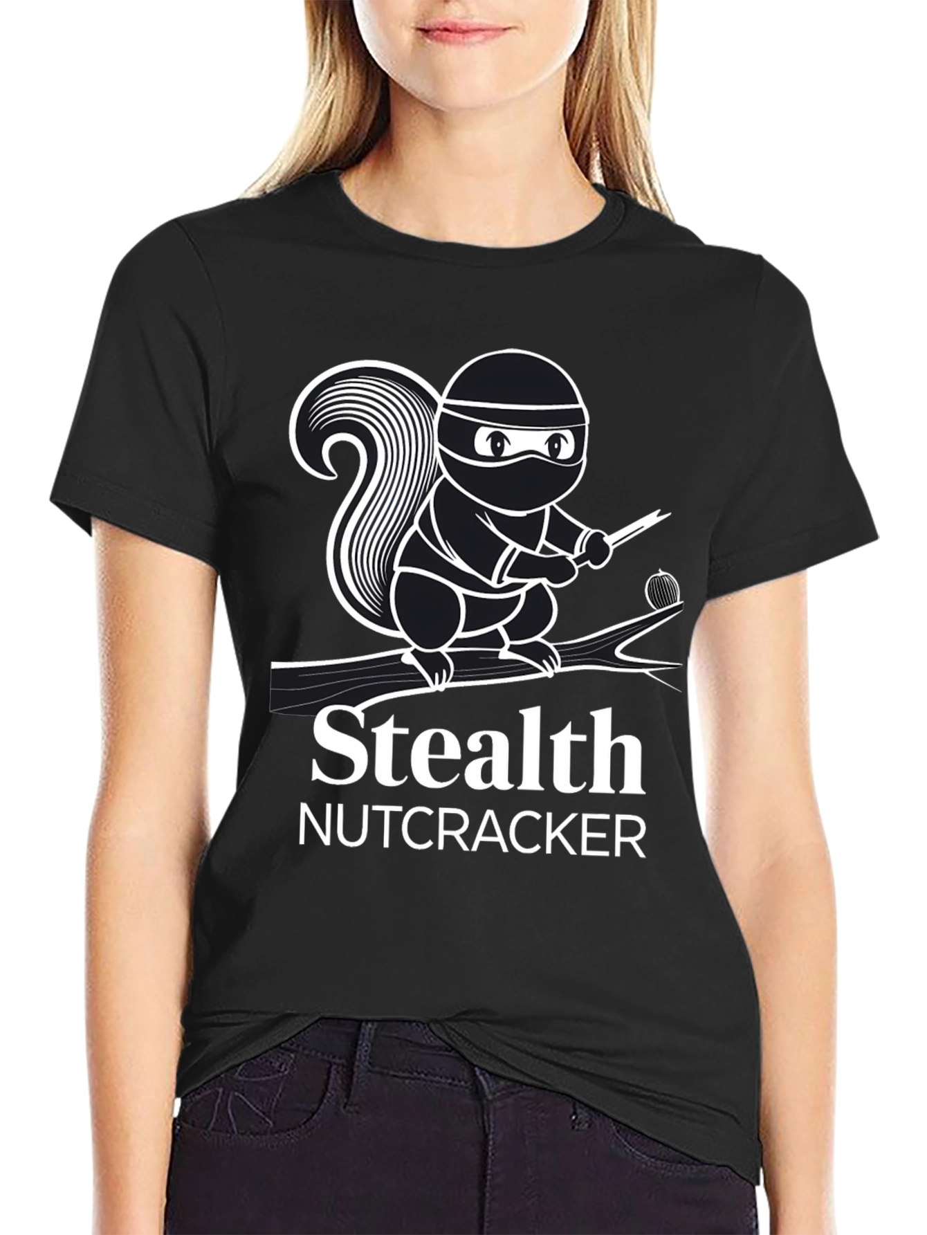 Stealth Nutcracker T-Shirt - Ninja Squirrel Design