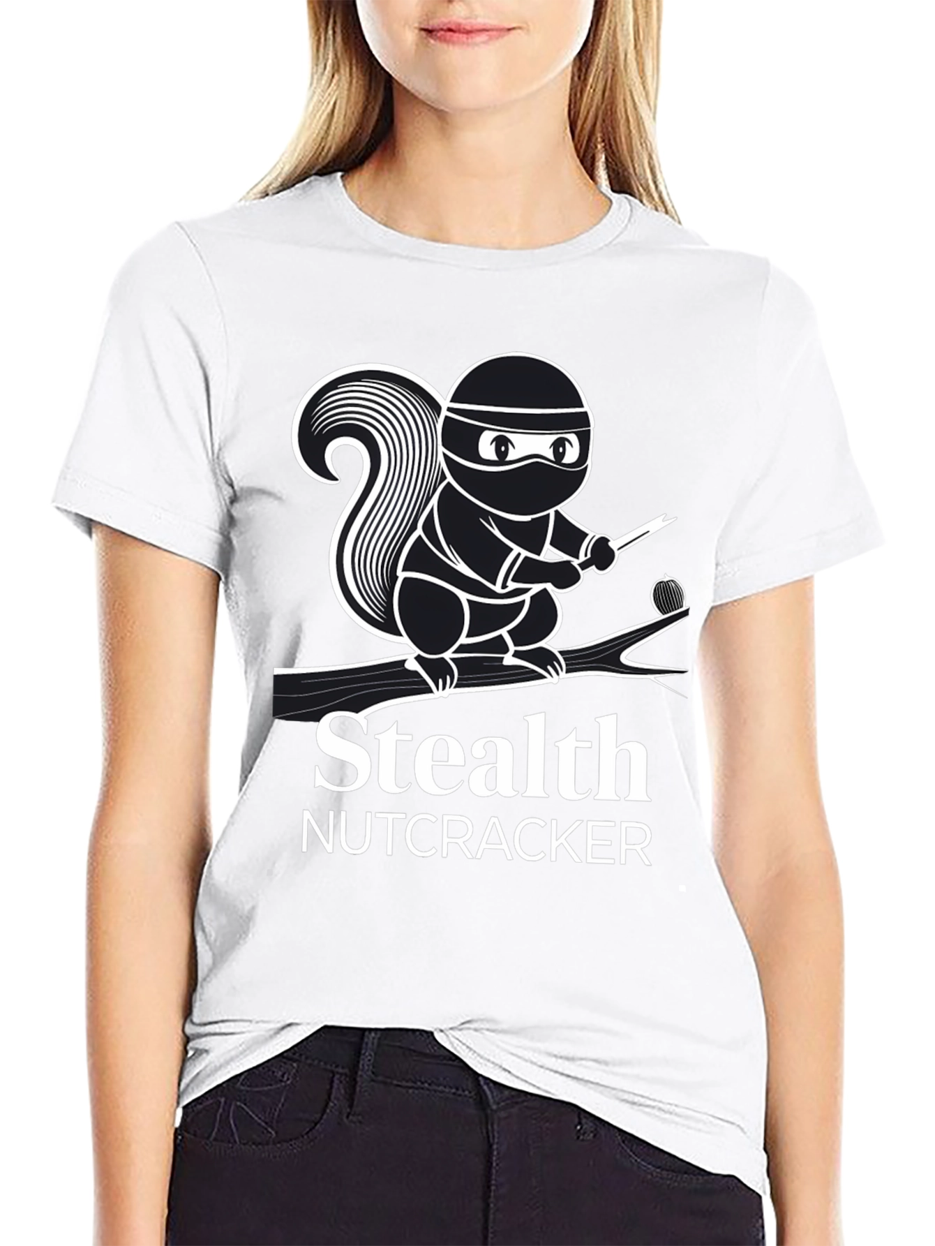 Stealth Nutcracker T-Shirt - Ninja Squirrel Design