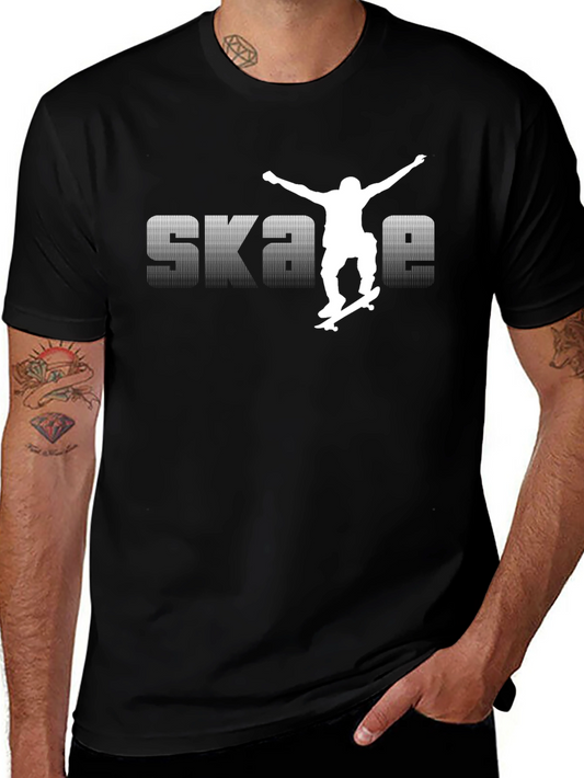Skateboarding Graphic Black T-Shirt