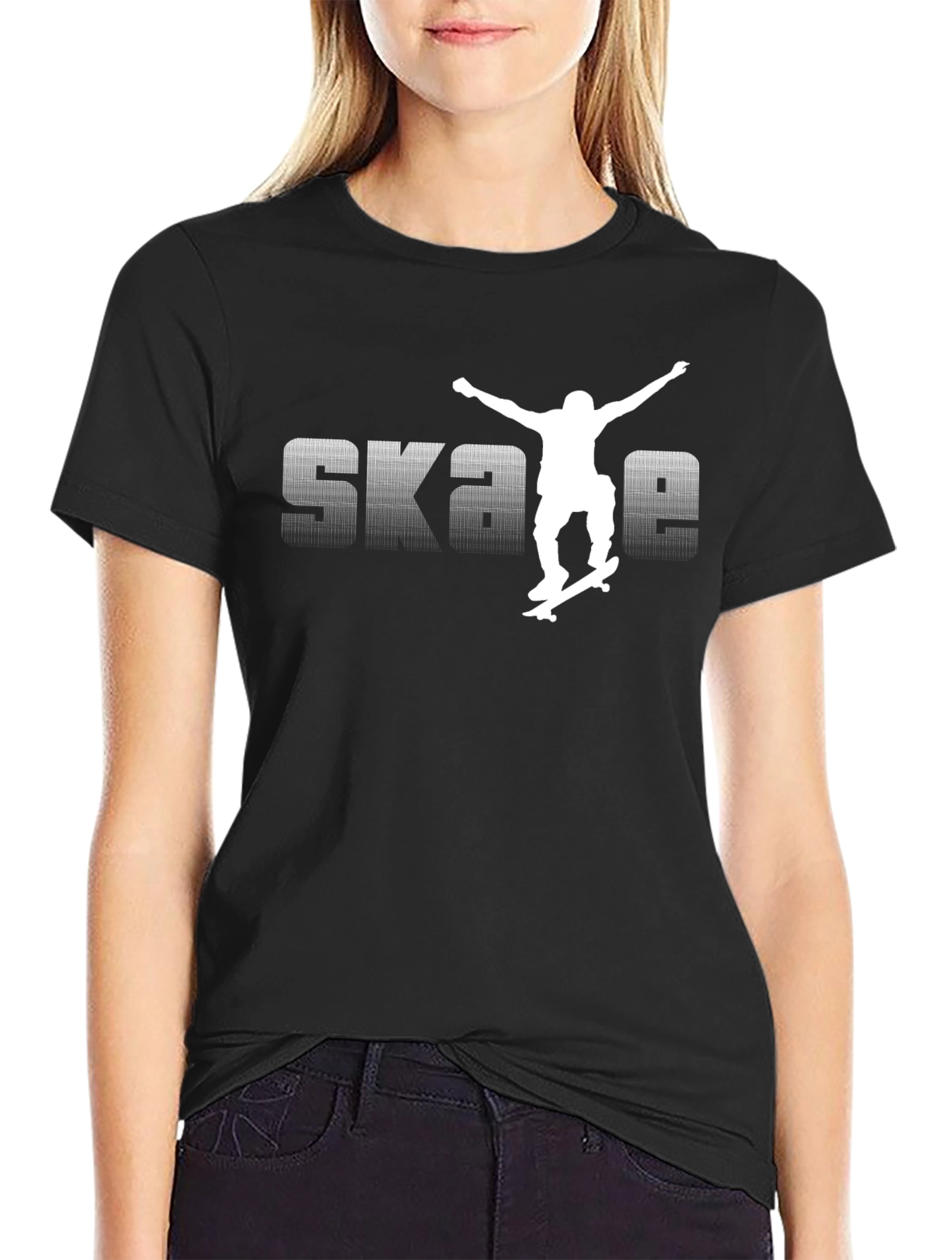 Skateboarding Graphic Black T-Shirt