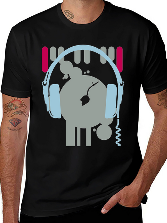 DJ Graphic Tee - Music Lovers Black T-Shirt