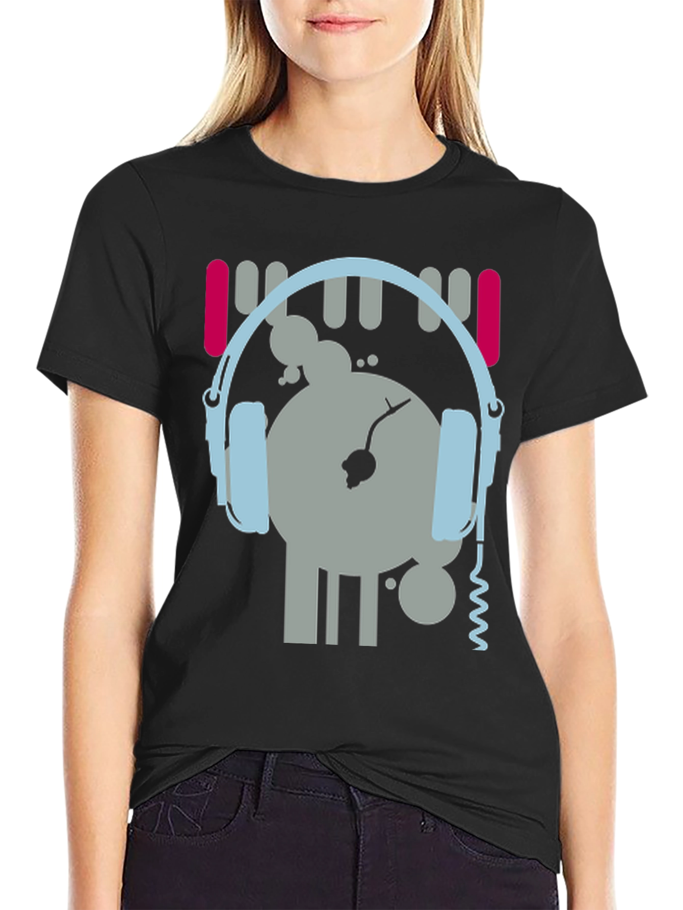 DJ Graphic Tee - Music Lovers Black T-Shirt