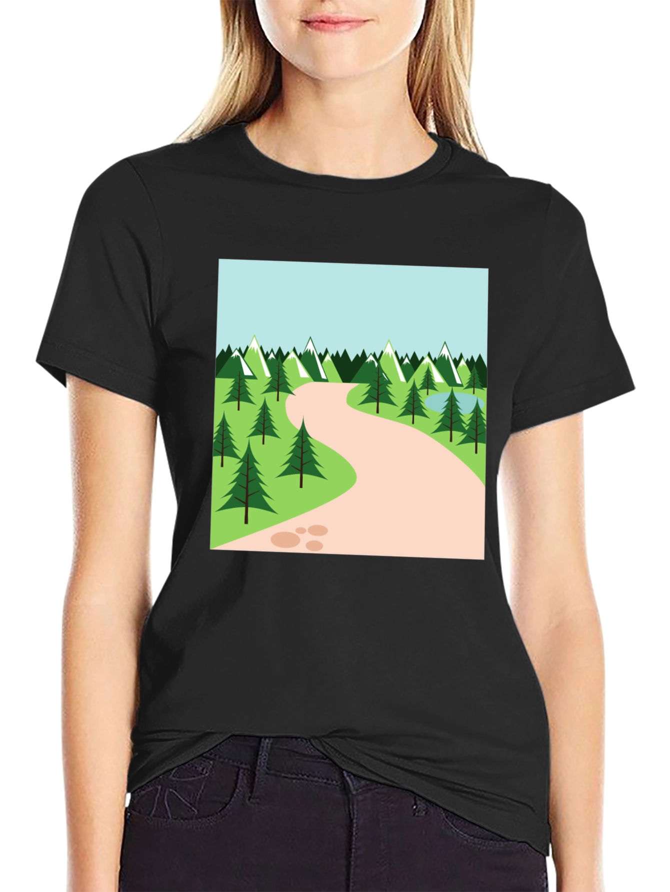 Nature Trail Graphic Tee - Black