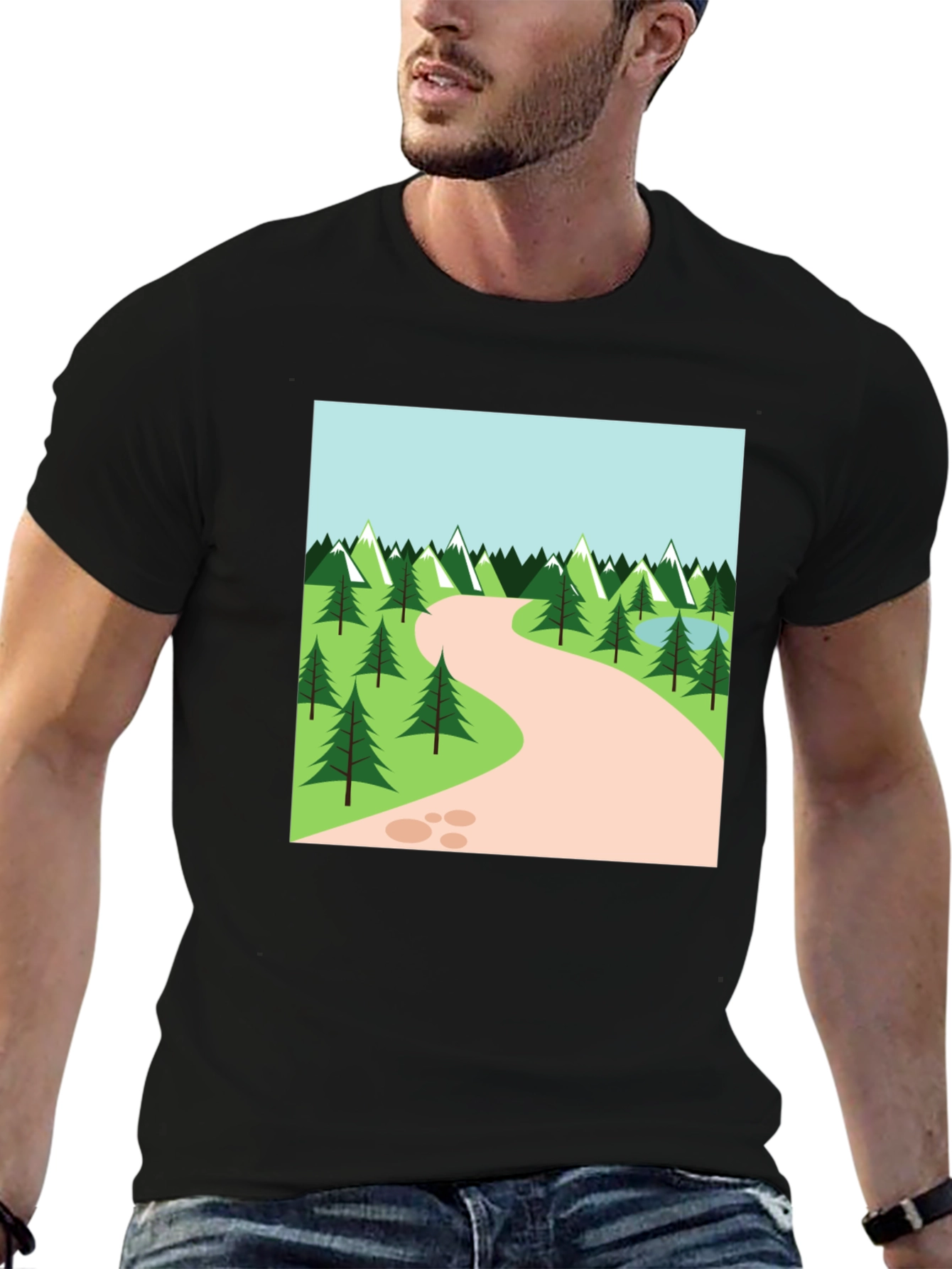 Nature Trail Graphic Tee - Black