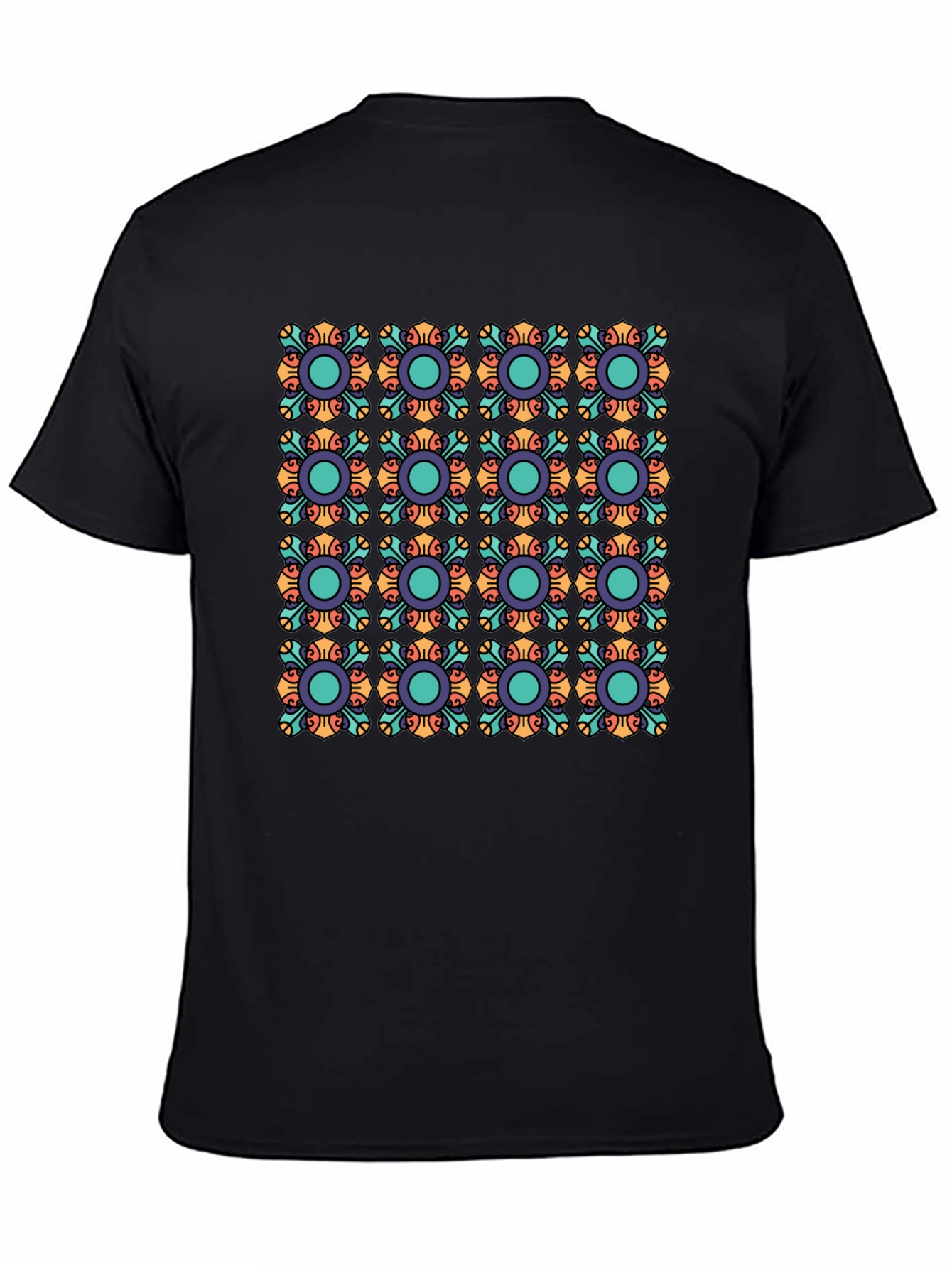 Patterned Crew Neck T-Shirt