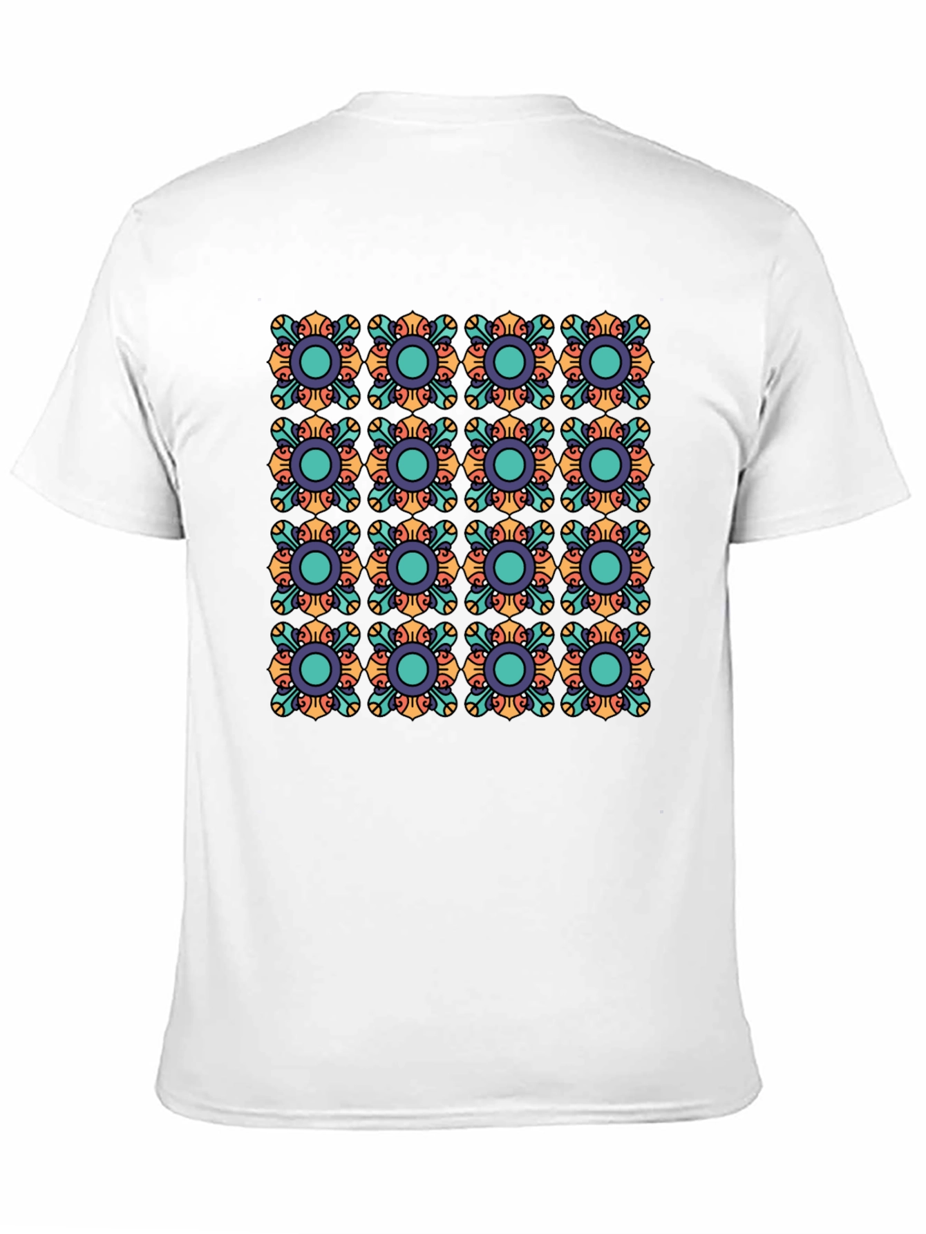 Patterned Crew Neck T-Shirt