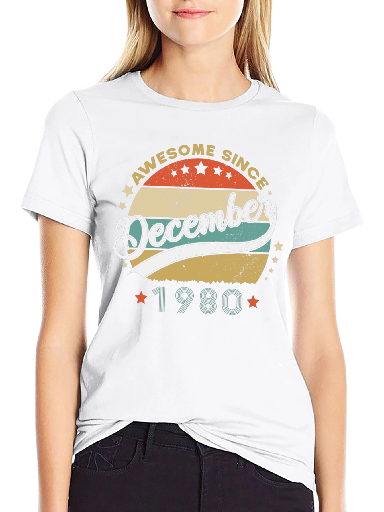 Awesome Since December 1980 Black T-Shirt