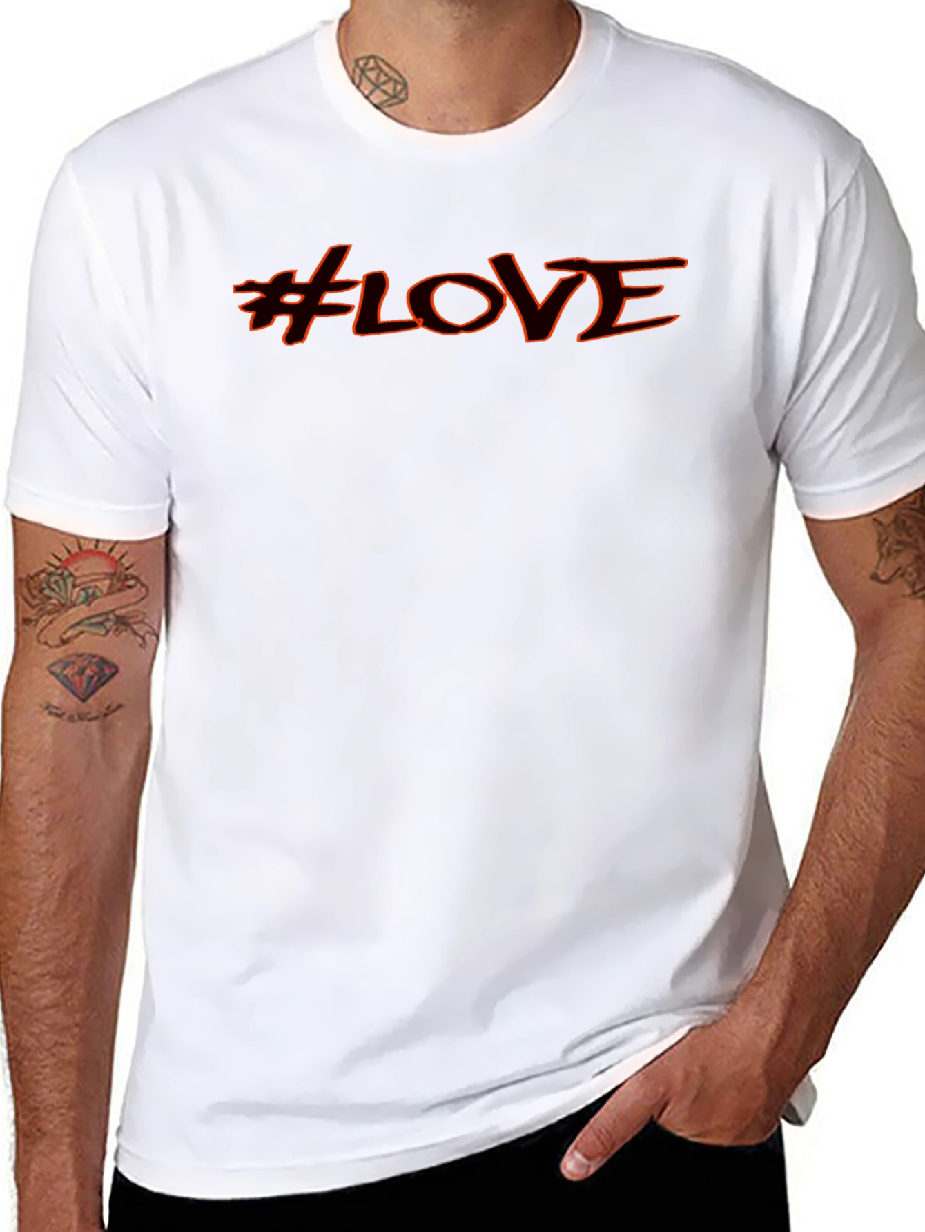 #LOVE Graphic T-Shirt - Casual Black Tee