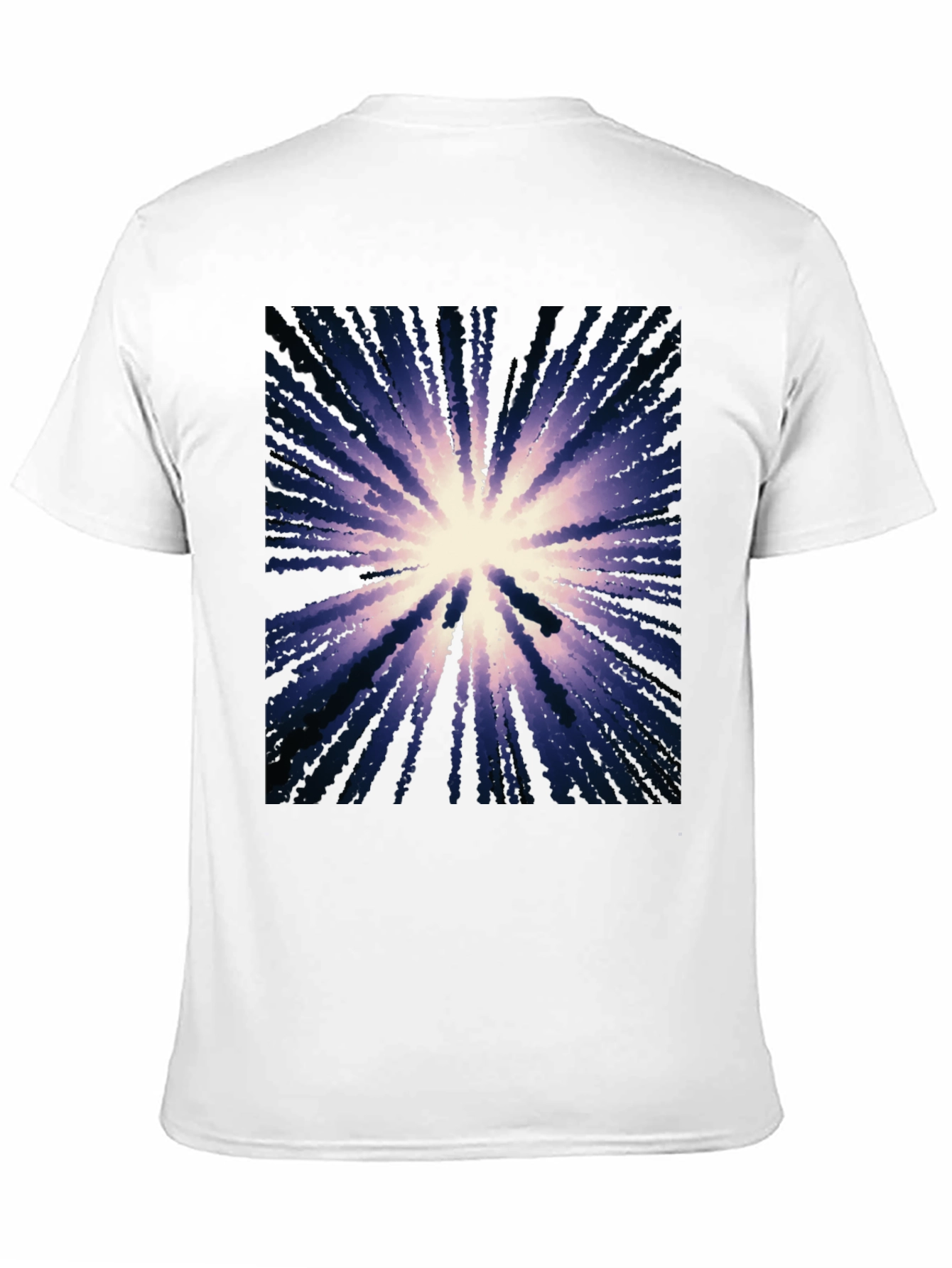 Abstract Burst Graphic Black T-Shirt