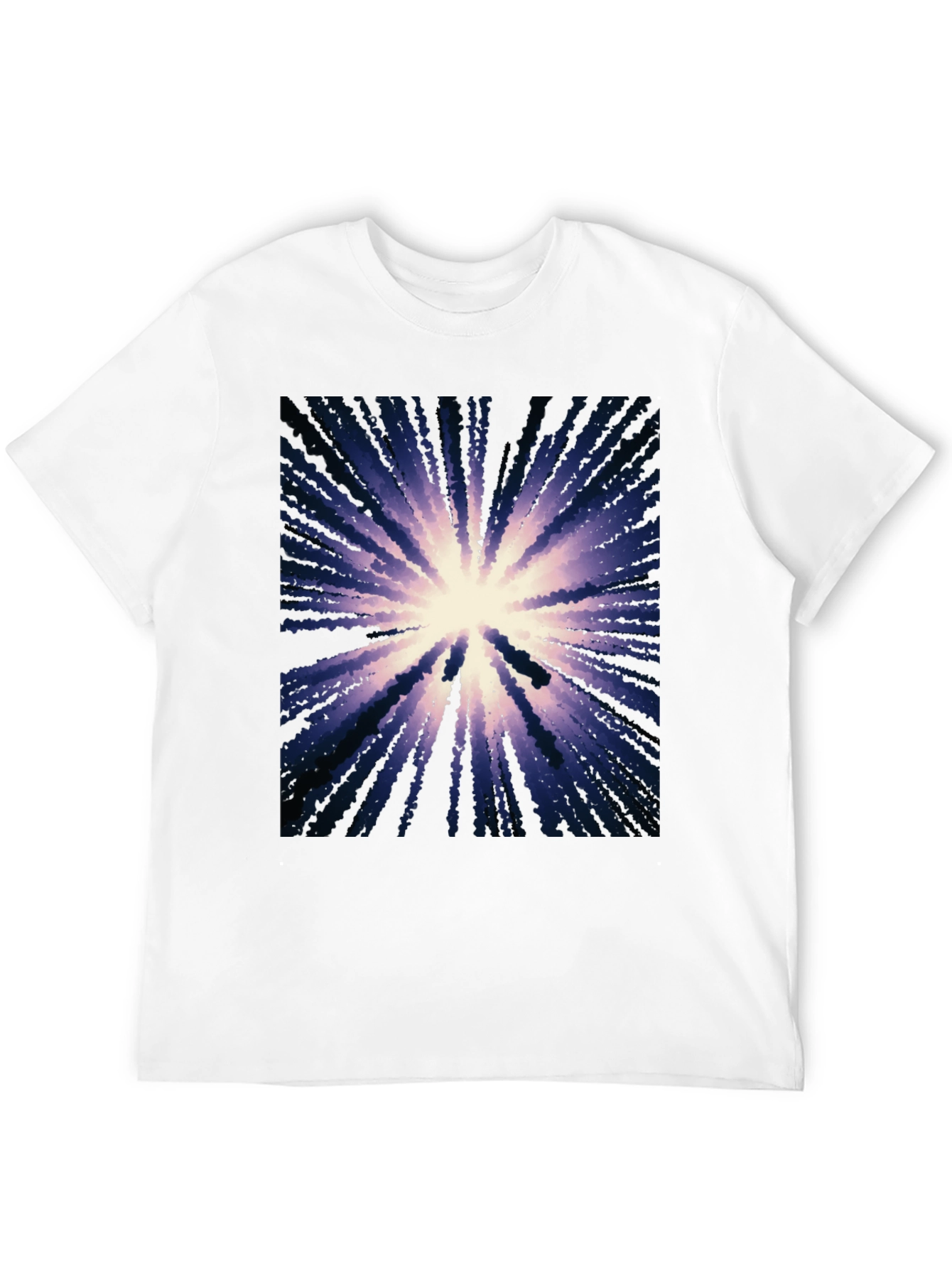 Abstract Burst Graphic Black T-Shirt