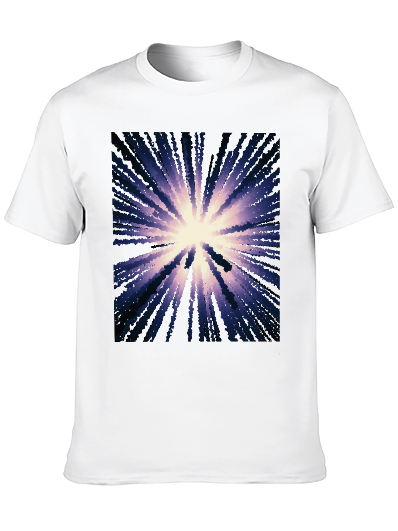 Abstract Burst Graphic Black T-Shirt