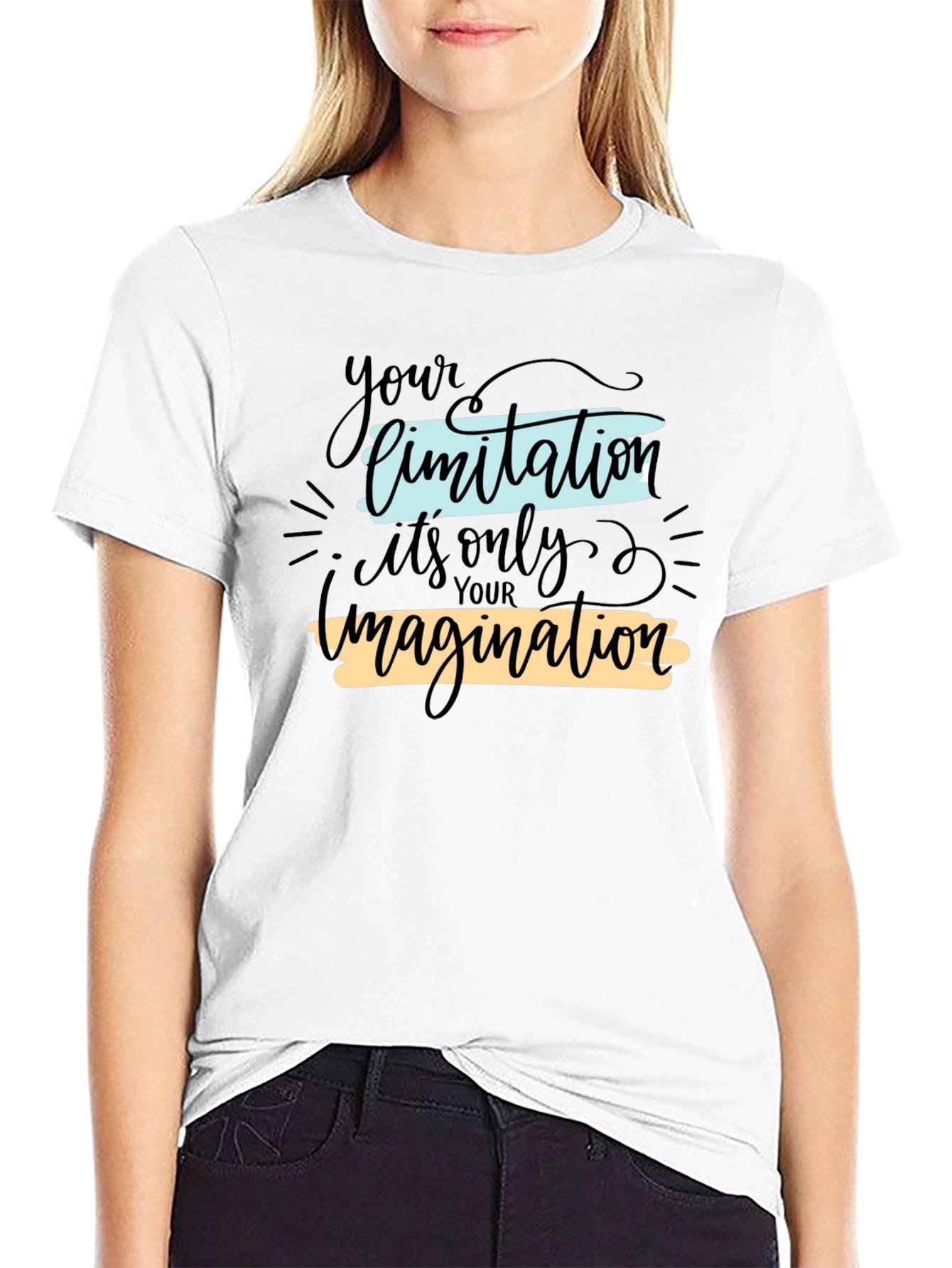 Inspirational Graphic T-Shirt - Your Limitation Imagination