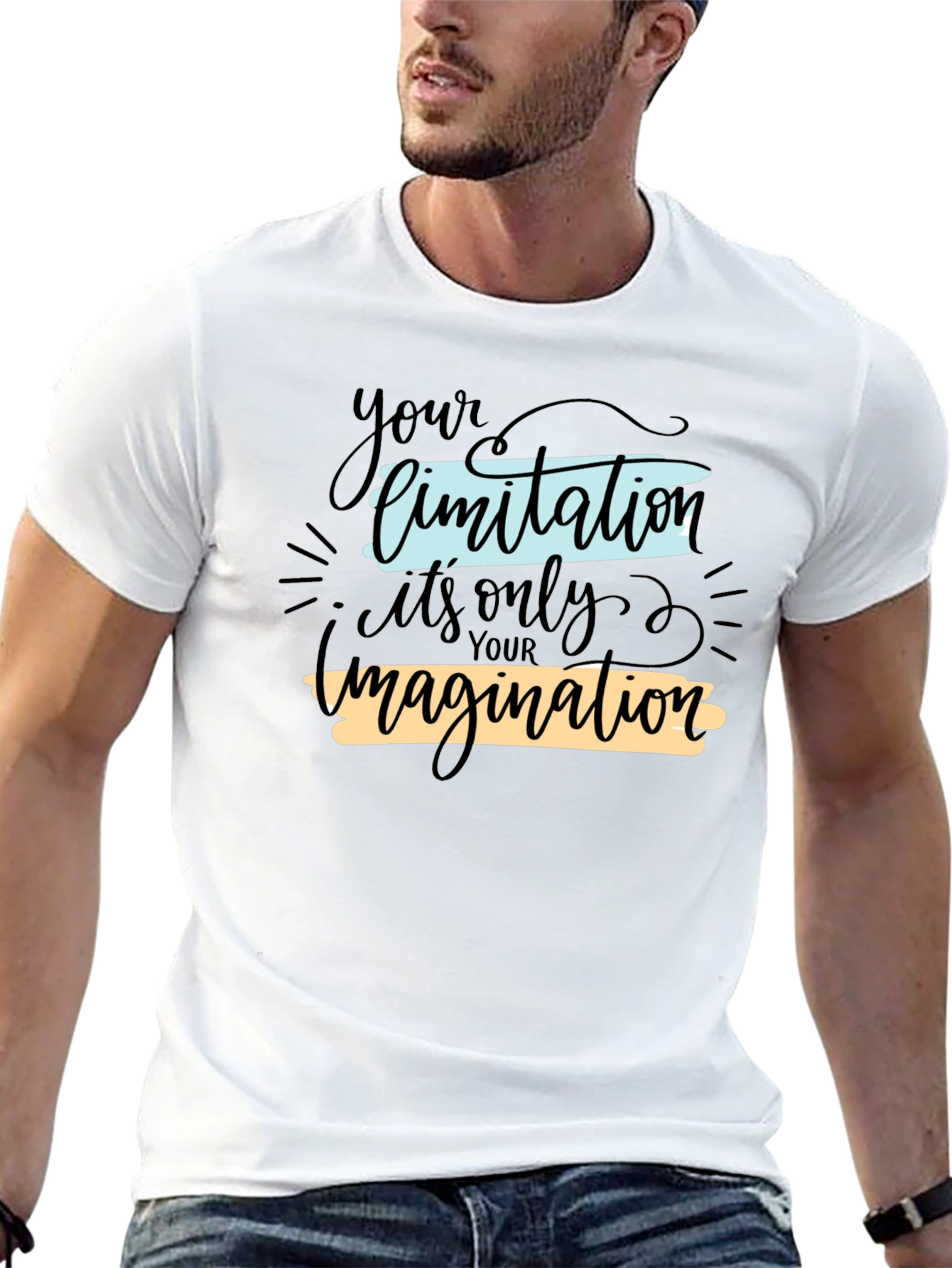 Inspirational Graphic T-Shirt - Your Limitation Imagination