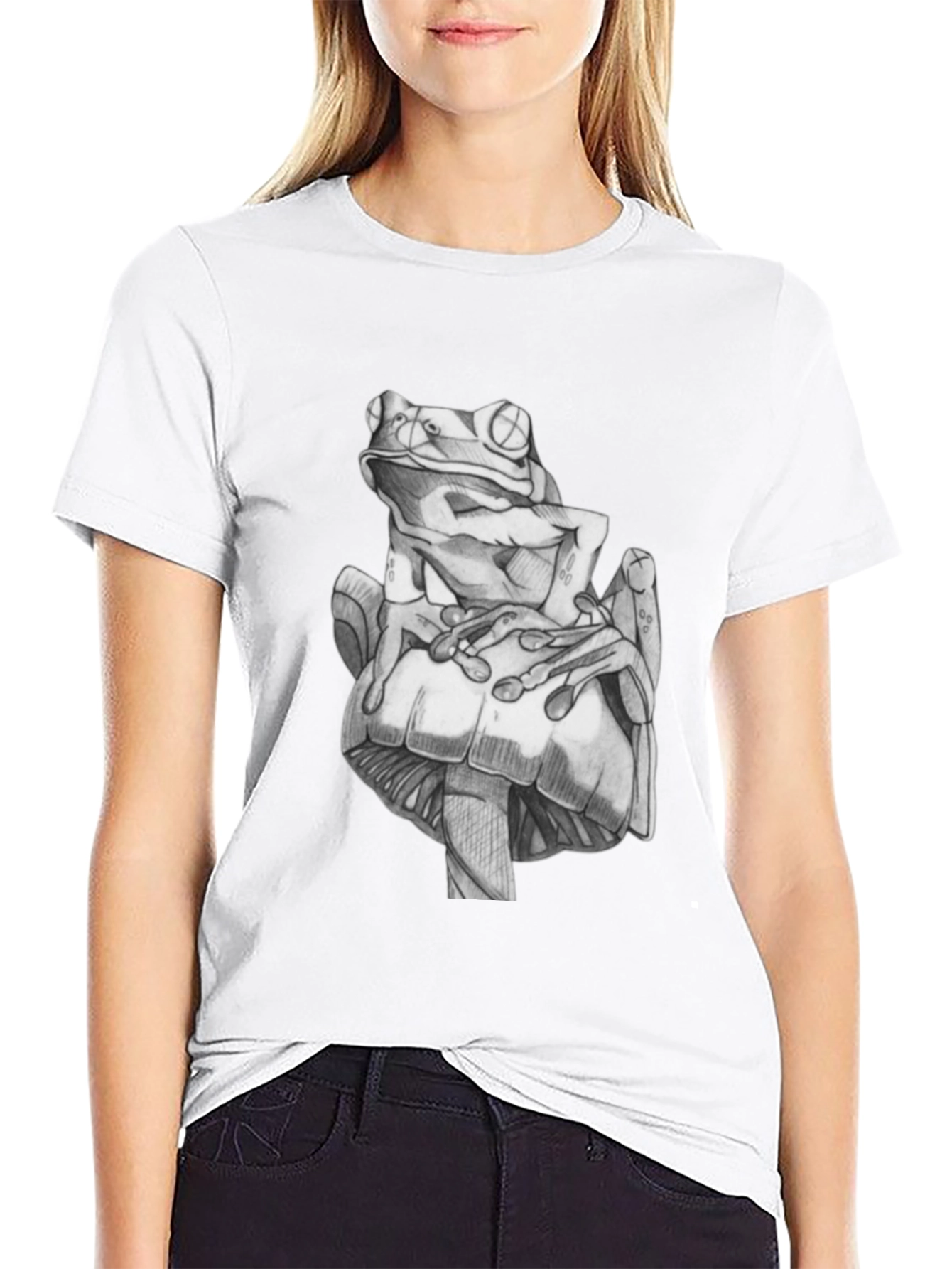 Frog & Mushroom Graphic Tee - Unique Design
