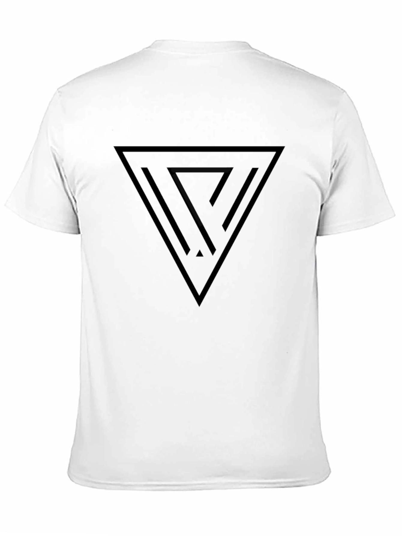 Geometric Triangle Graphic Tee - Modern Style