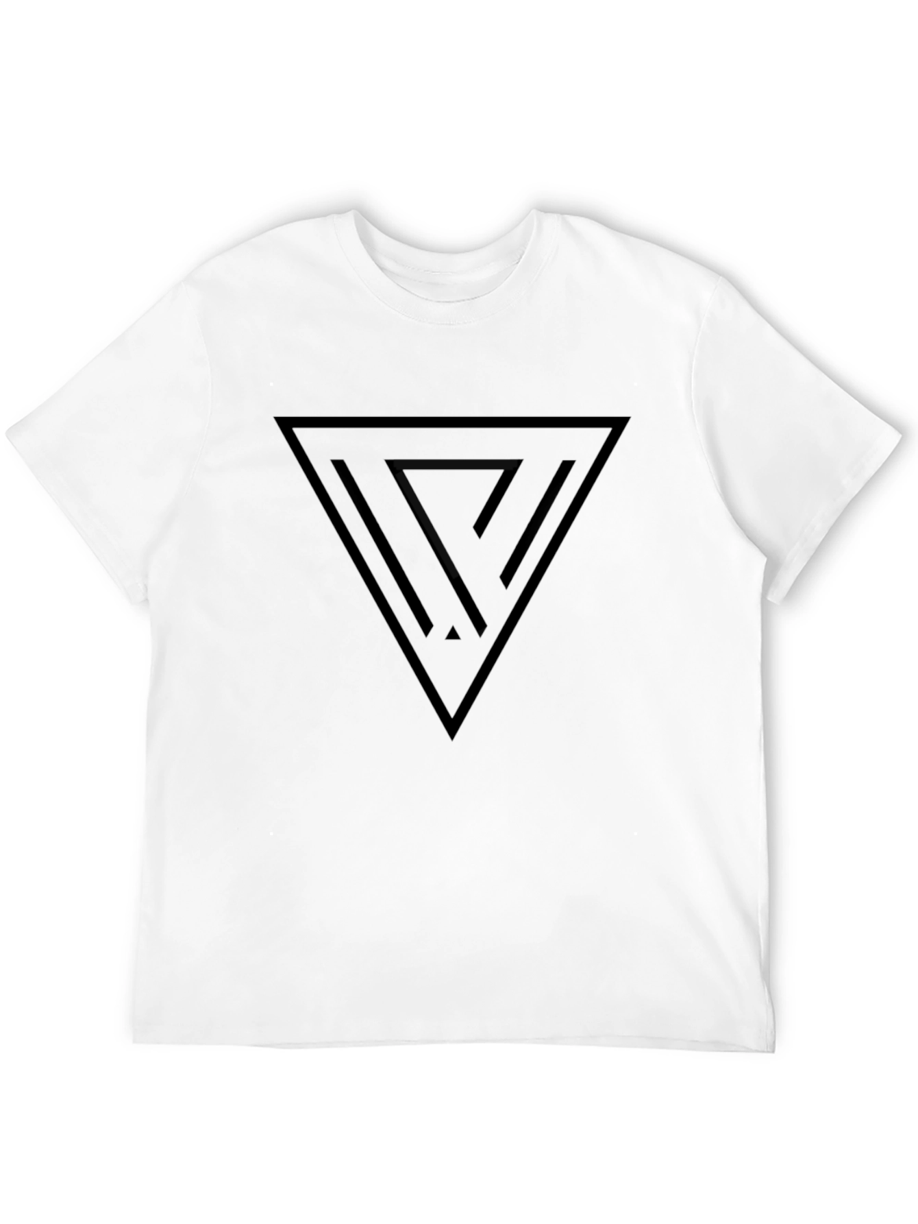 Geometric Triangle Graphic Tee - Modern Style