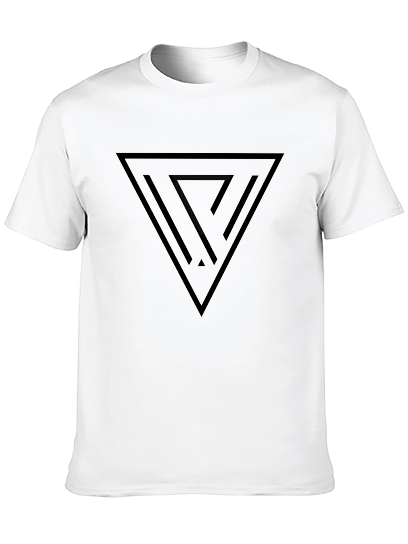 Geometric Triangle Graphic Tee - Modern Style