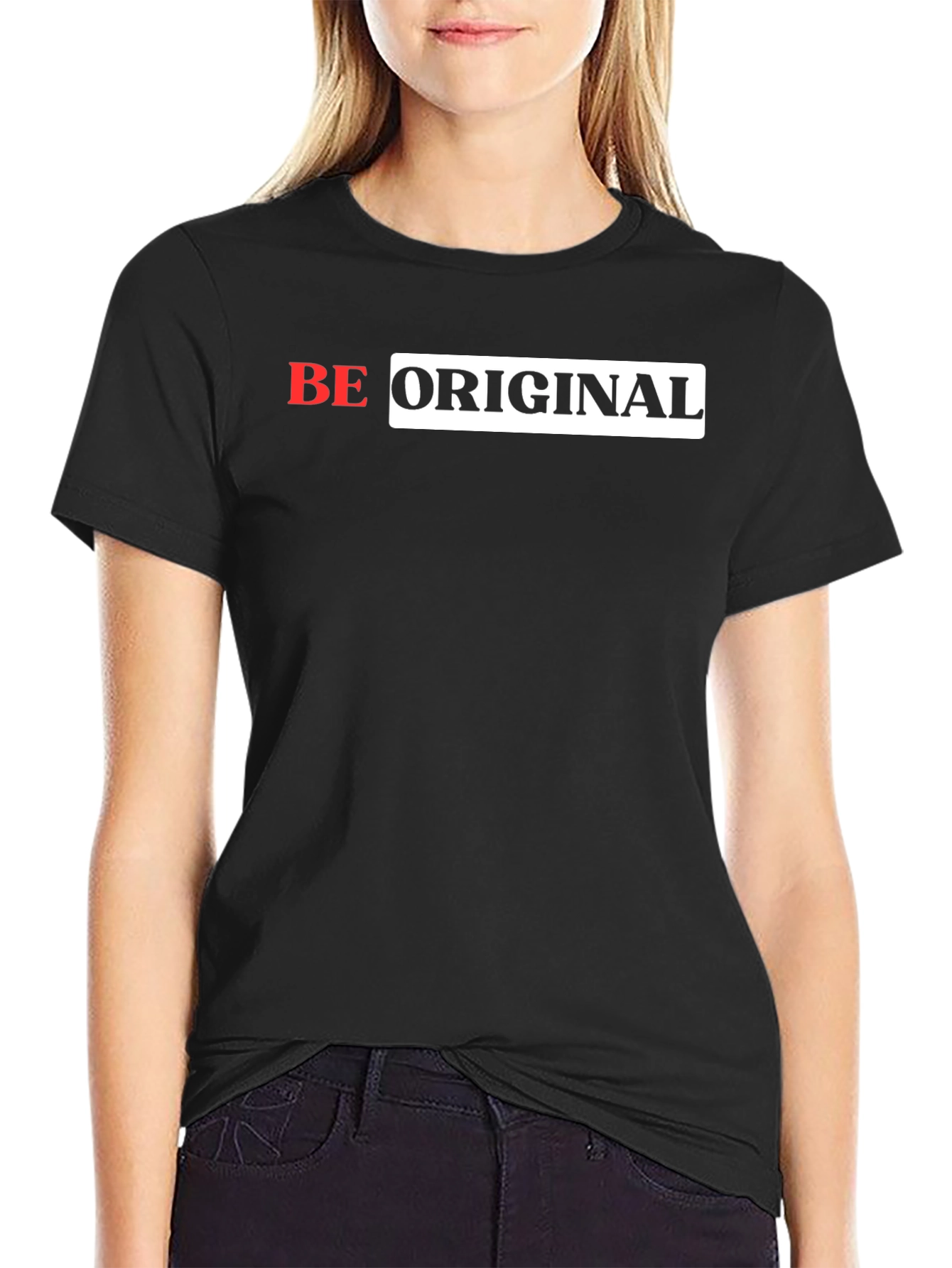 Be Original Graphic T-Shirt - Stylish Black Tee
