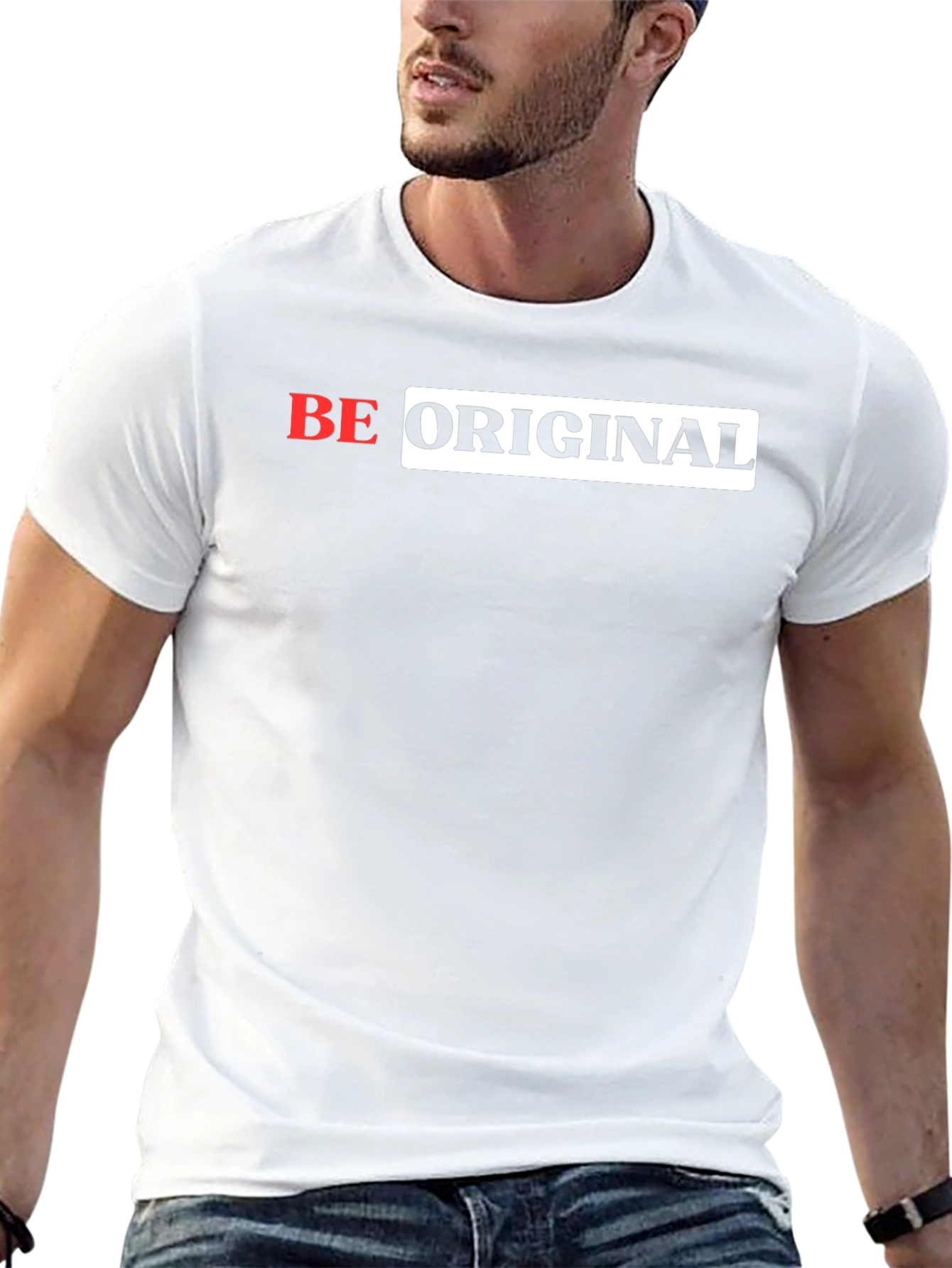 Be Original Graphic T-Shirt - Stylish Black Tee