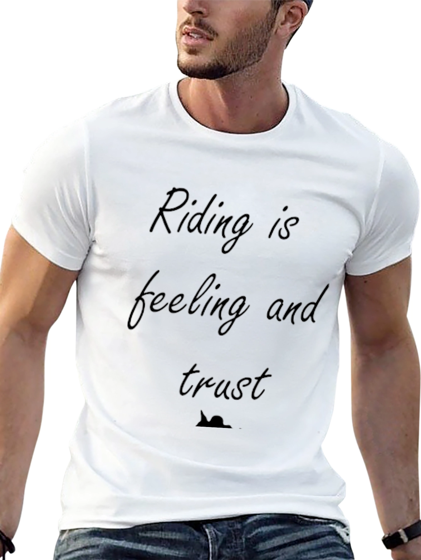 Riding Is Feeling and Trust Black T-Shirt