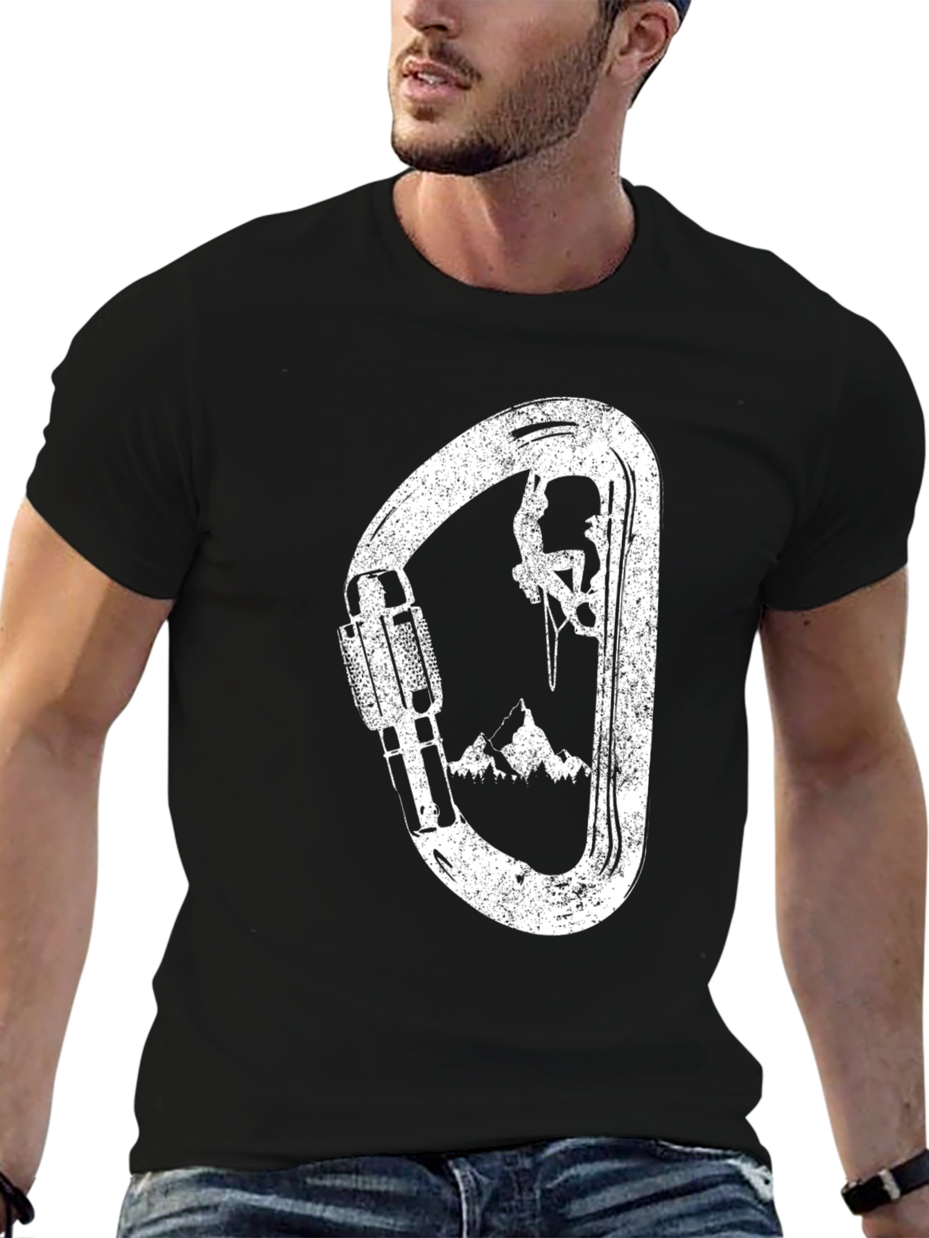 Climbing Carabiner Graphic Tee - Adventure Shirt