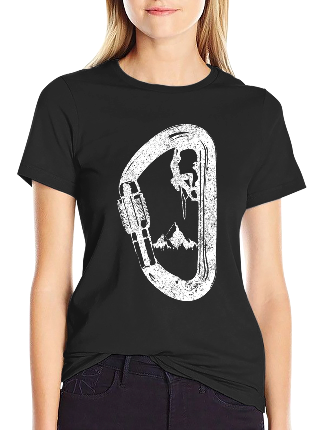 Climbing Carabiner Graphic Tee - Adventure Shirt