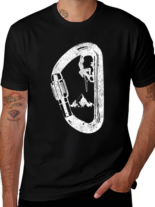 Climbing Carabiner Graphic Tee - Adventure Shirt