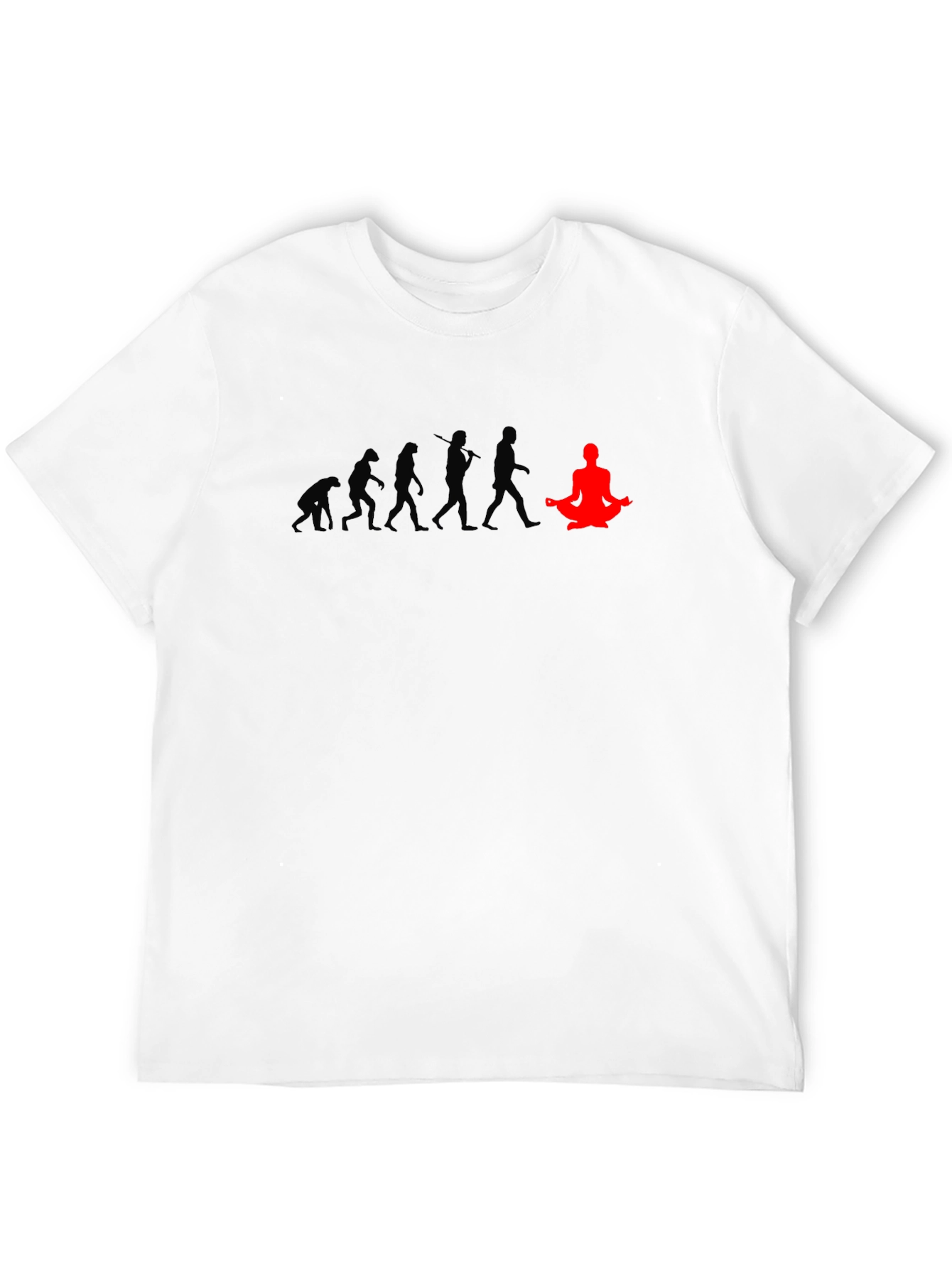 Evolution of Yoga T-Shirt - Black Cotton Blend Tee