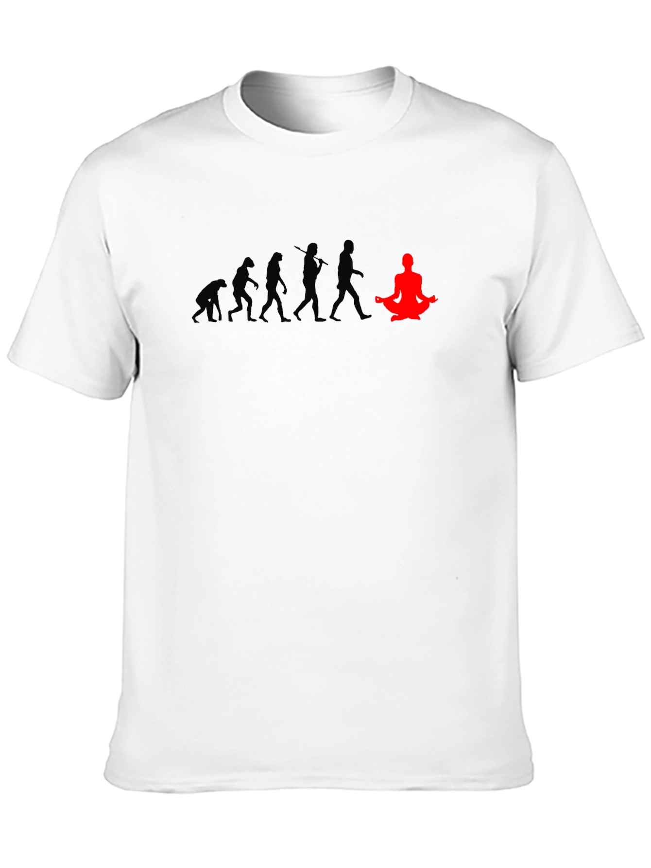 Evolution of Yoga T-Shirt - Black Cotton Blend Tee