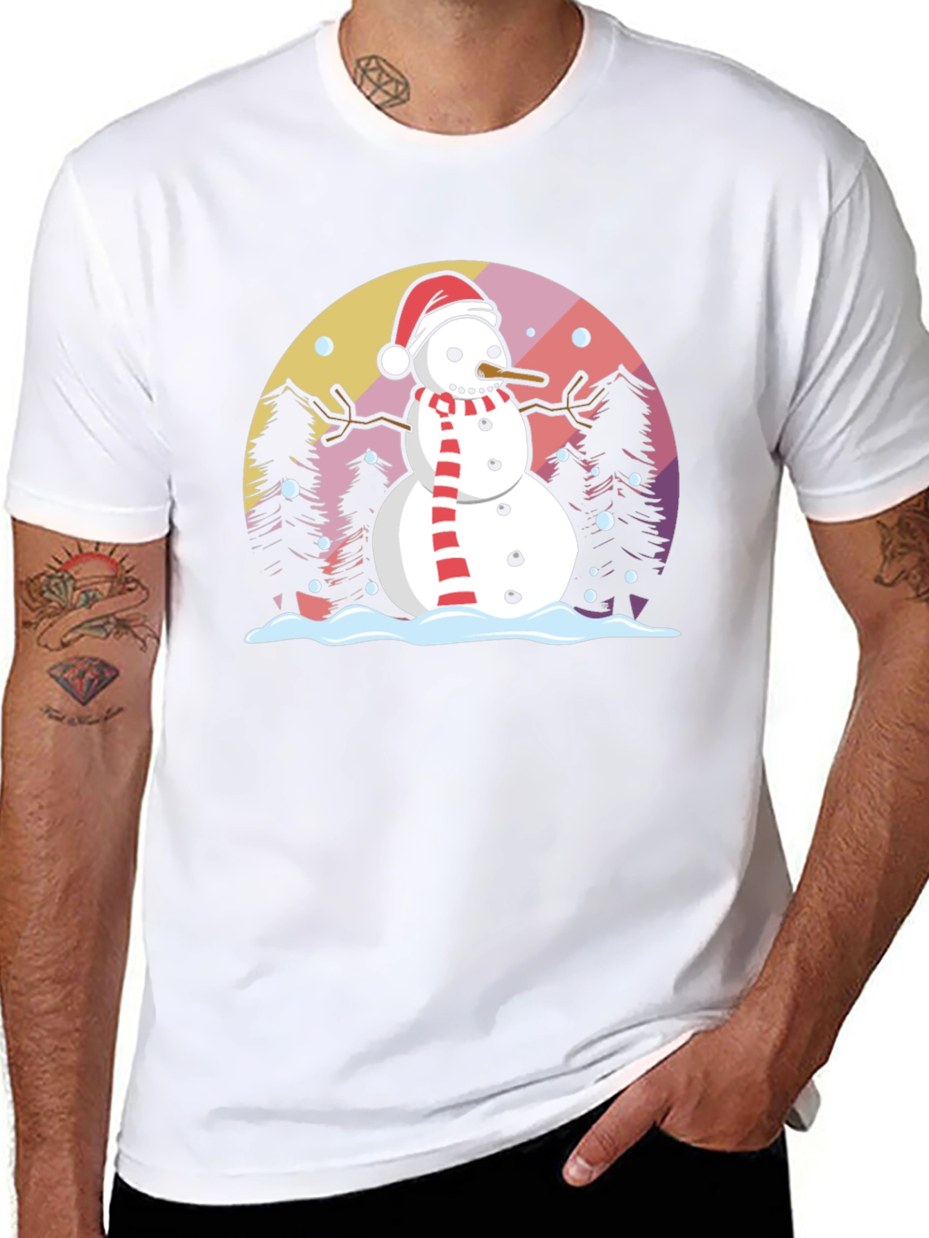 Festive Snowman Graphic Tee