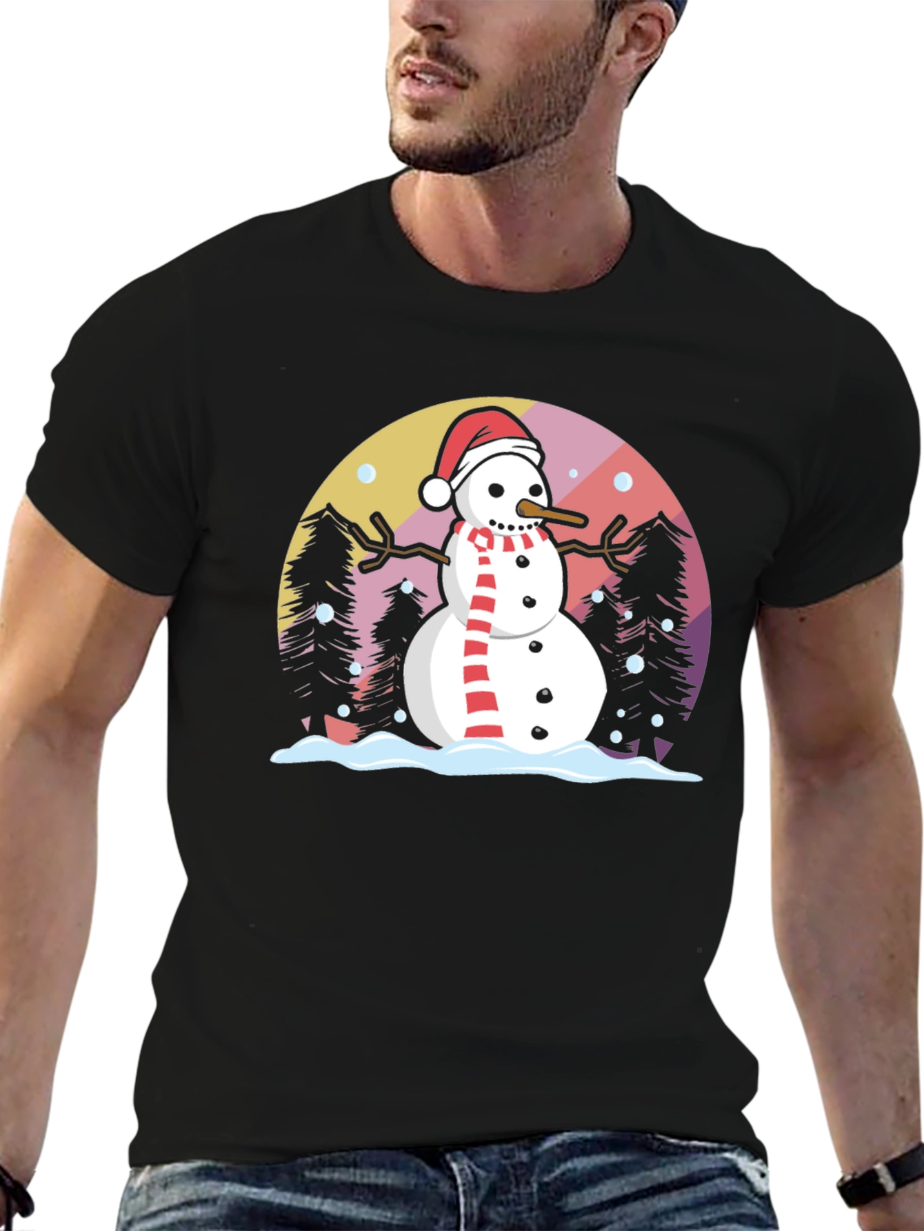 Festive Snowman Graphic Tee
