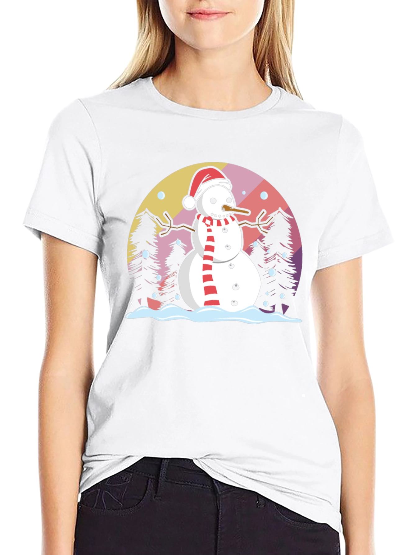 Festive Snowman Graphic Tee