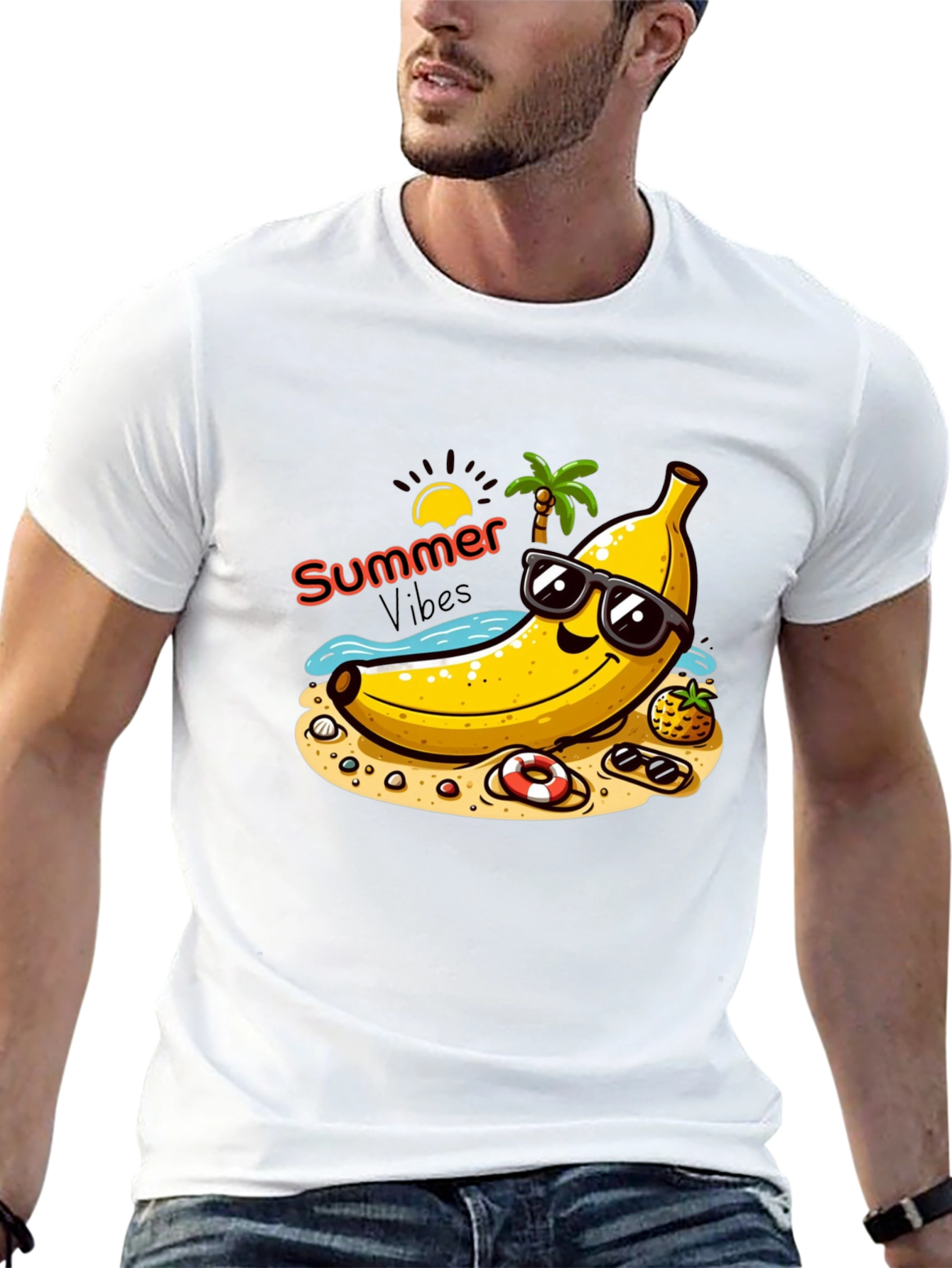 Summer Vibes Banana Graphic T-Shirt