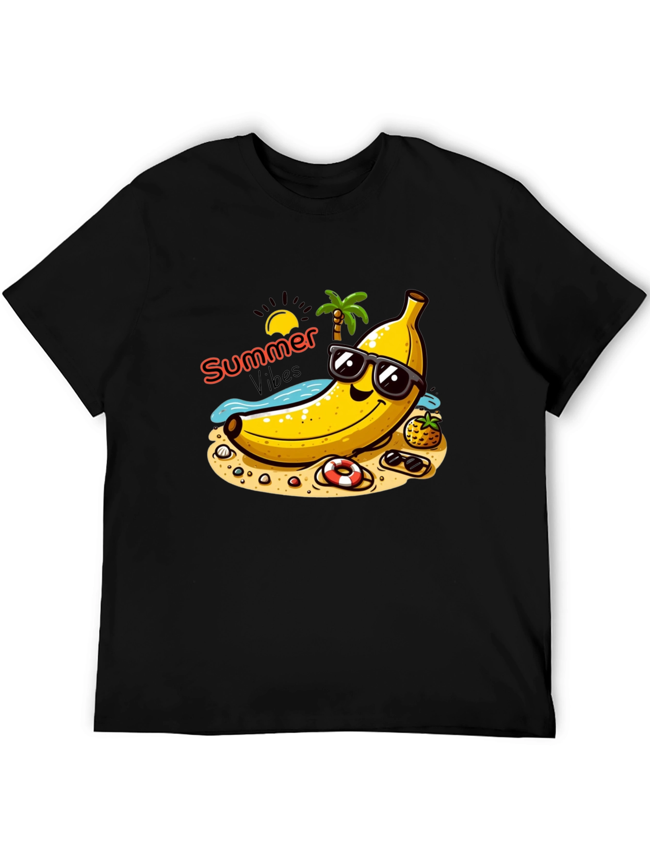 Summer Vibes Banana Graphic T-Shirt