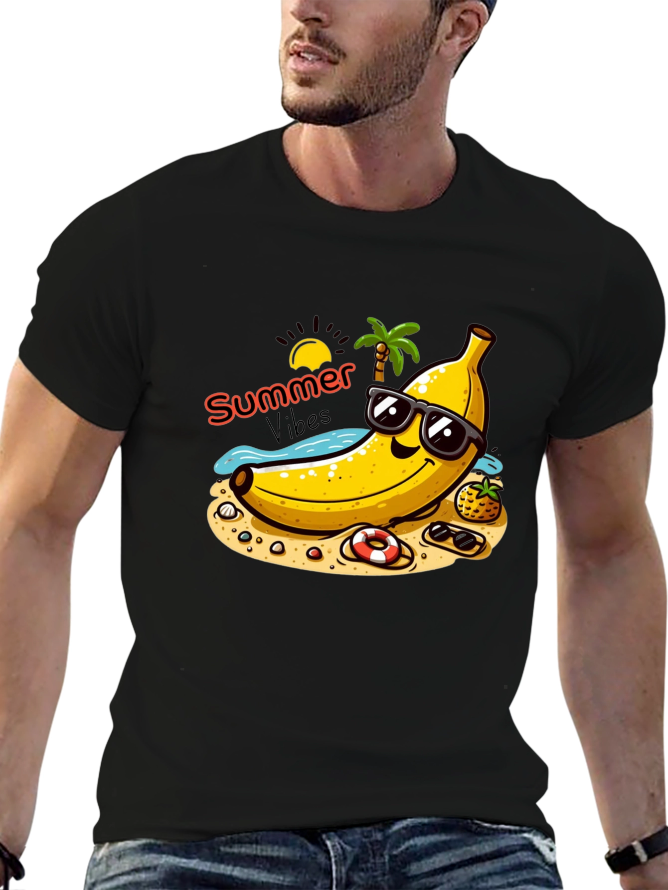 Summer Vibes Banana Graphic T-Shirt