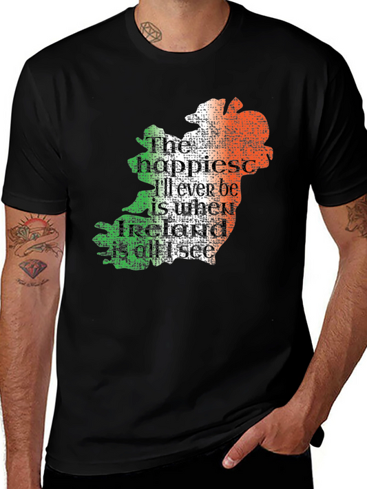 Ireland Map T-Shirt - Happiest Ill Ever Be