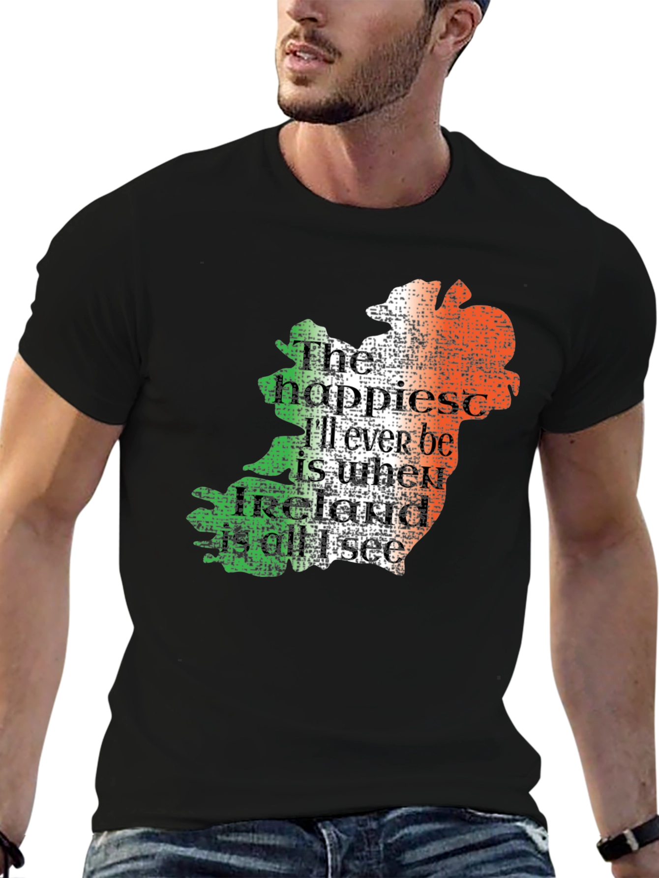 Ireland Map T-Shirt - Happiest Ill Ever Be