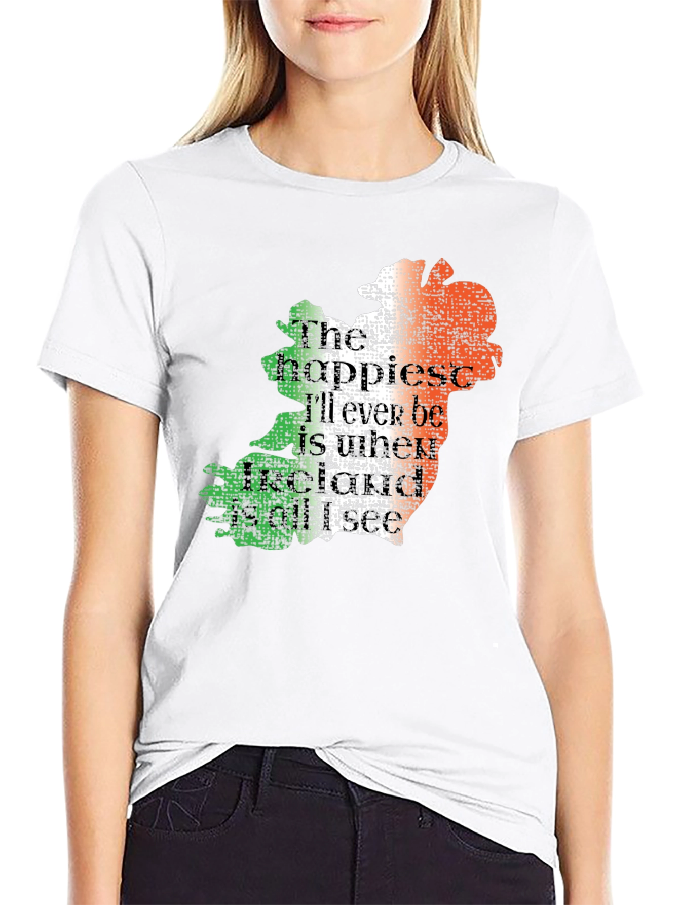Ireland Map T-Shirt - Happiest Ill Ever Be