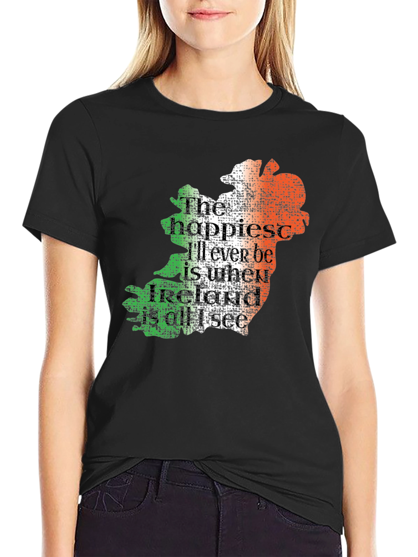 Ireland Map T-Shirt - Happiest Ill Ever Be