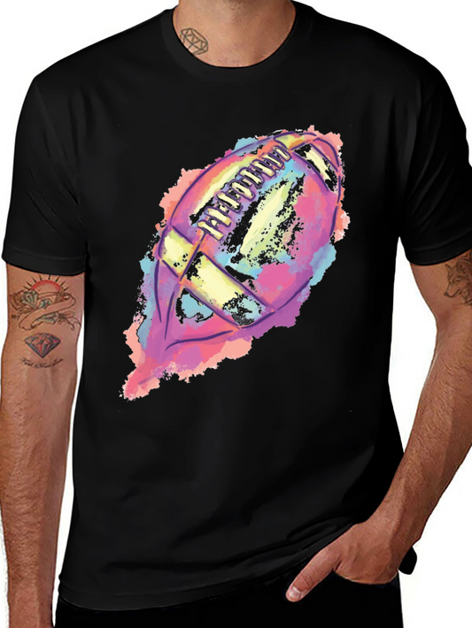 Colorful Football Graphic T-Shirt
