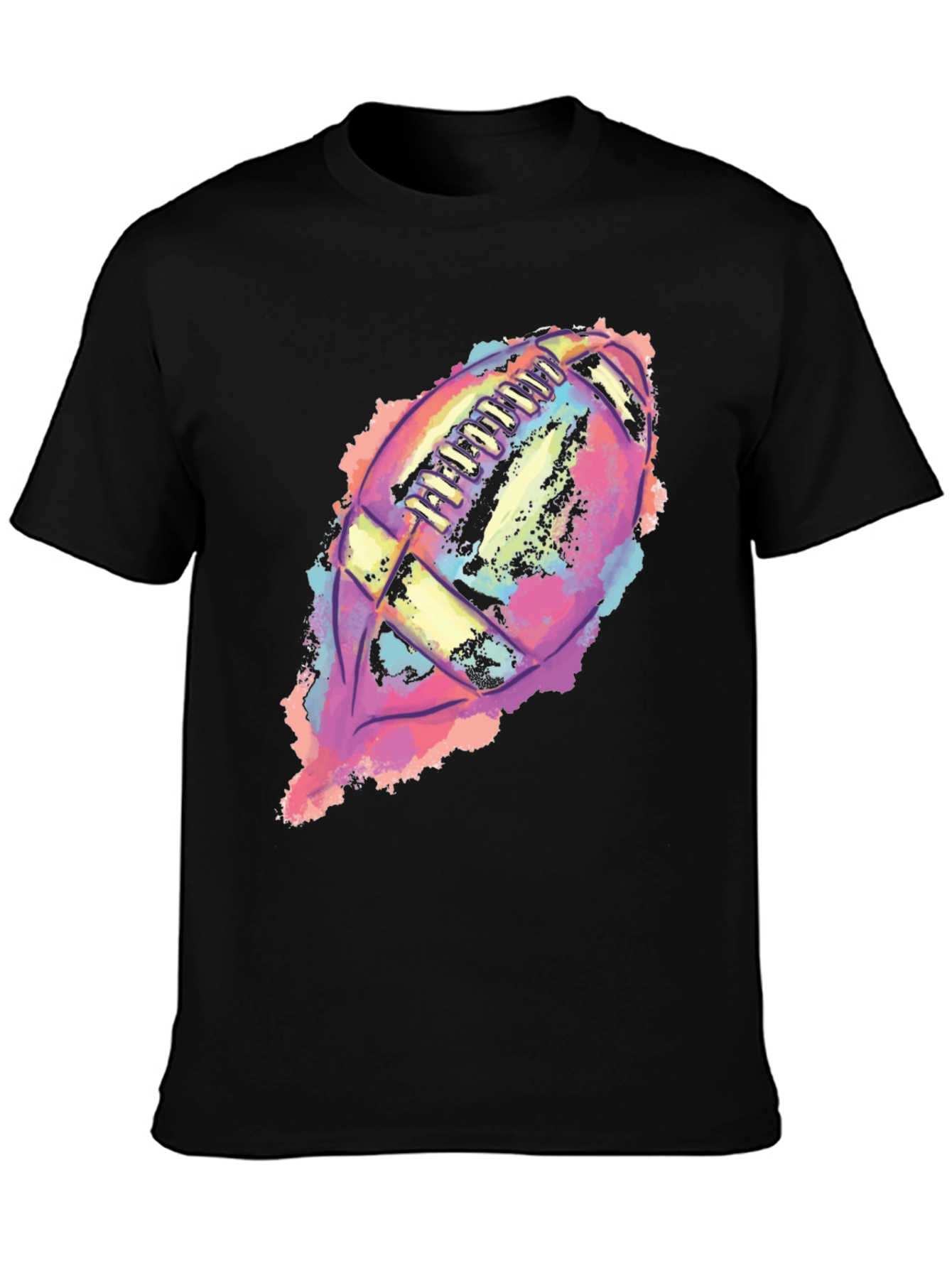 Colorful Football Graphic T-Shirt