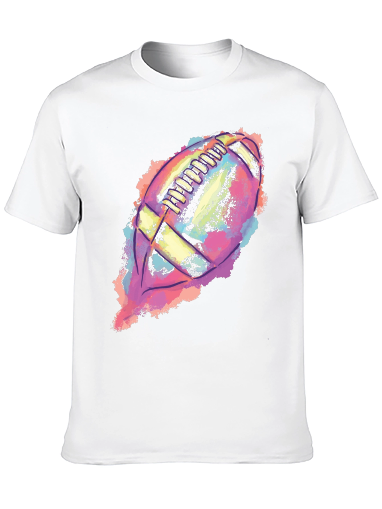 Colorful Football Graphic T-Shirt