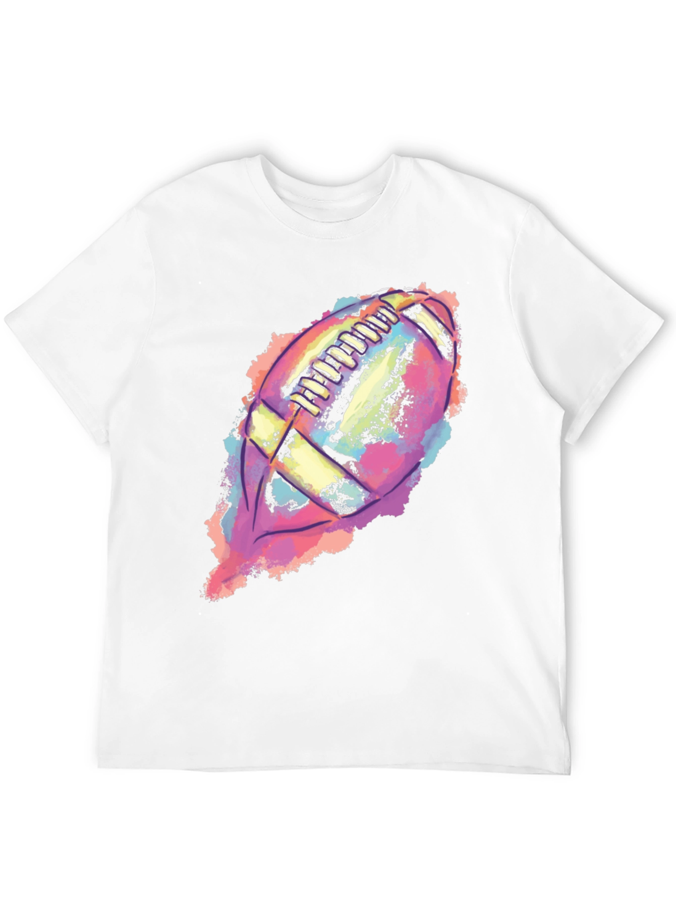 Colorful Football Graphic T-Shirt