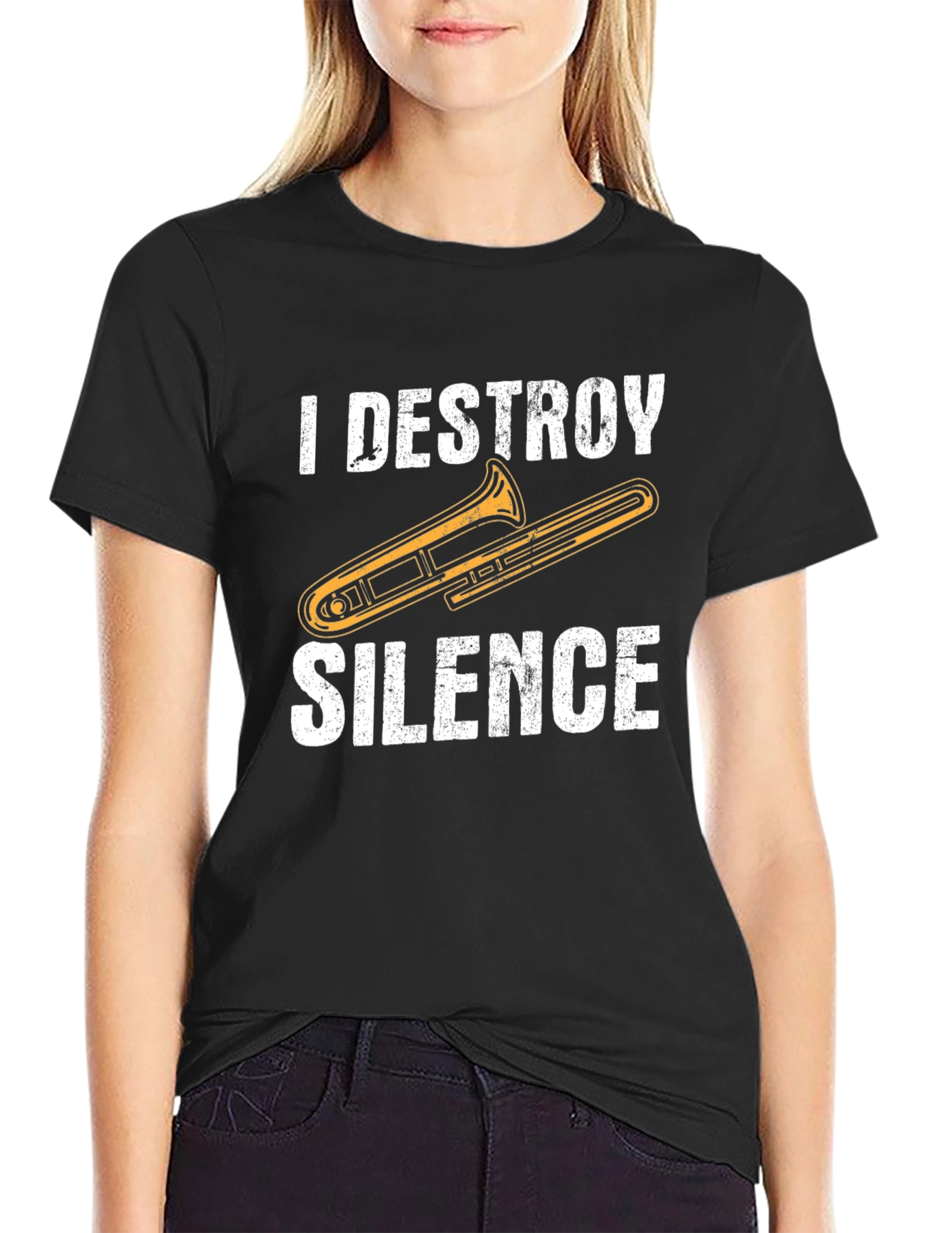 I Destroy Silence Trombone T-Shirt