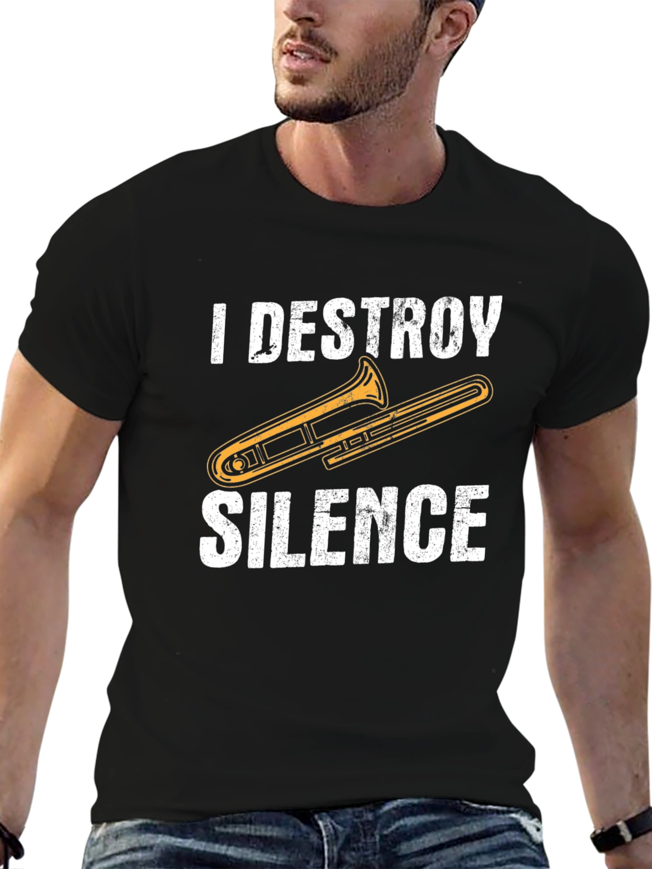 I Destroy Silence Trombone T-Shirt
