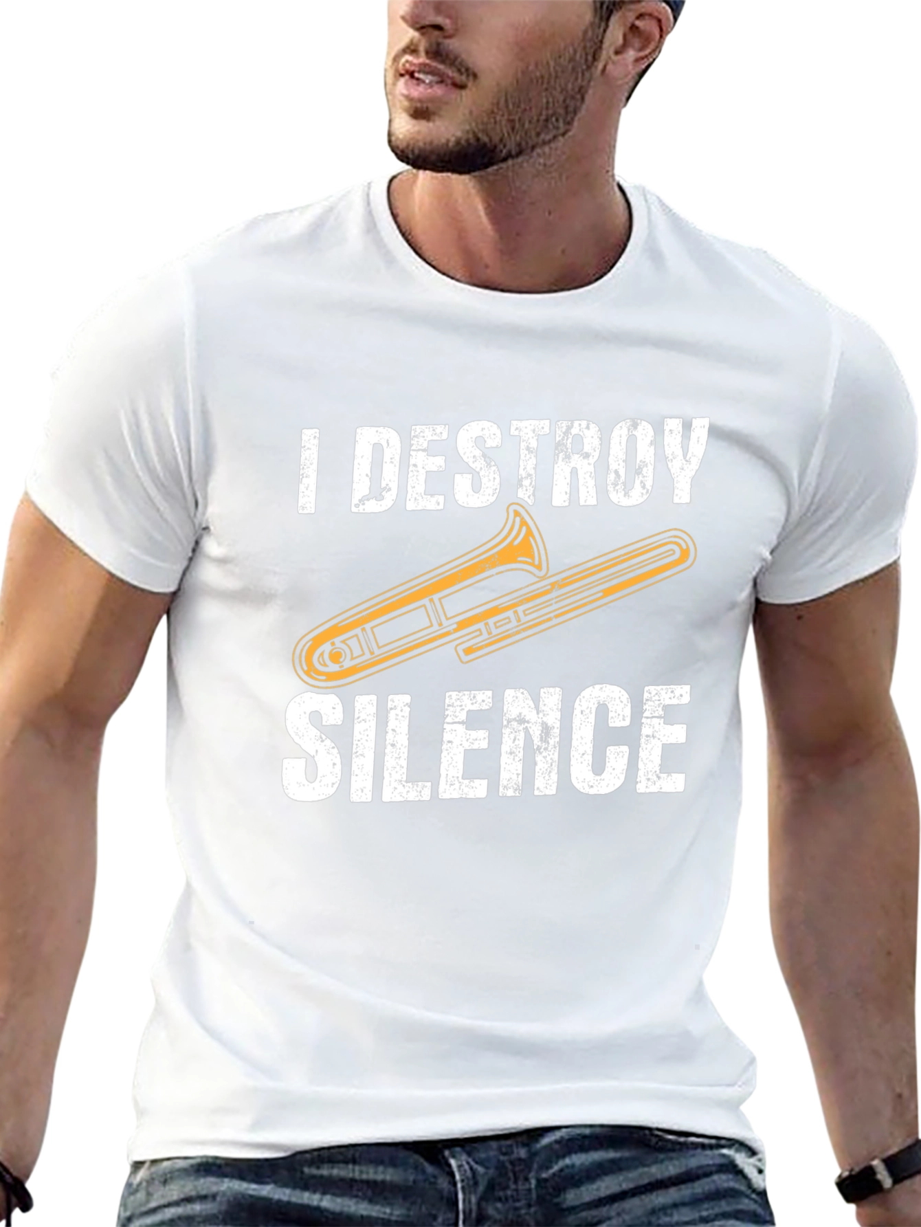 I Destroy Silence Trombone T-Shirt